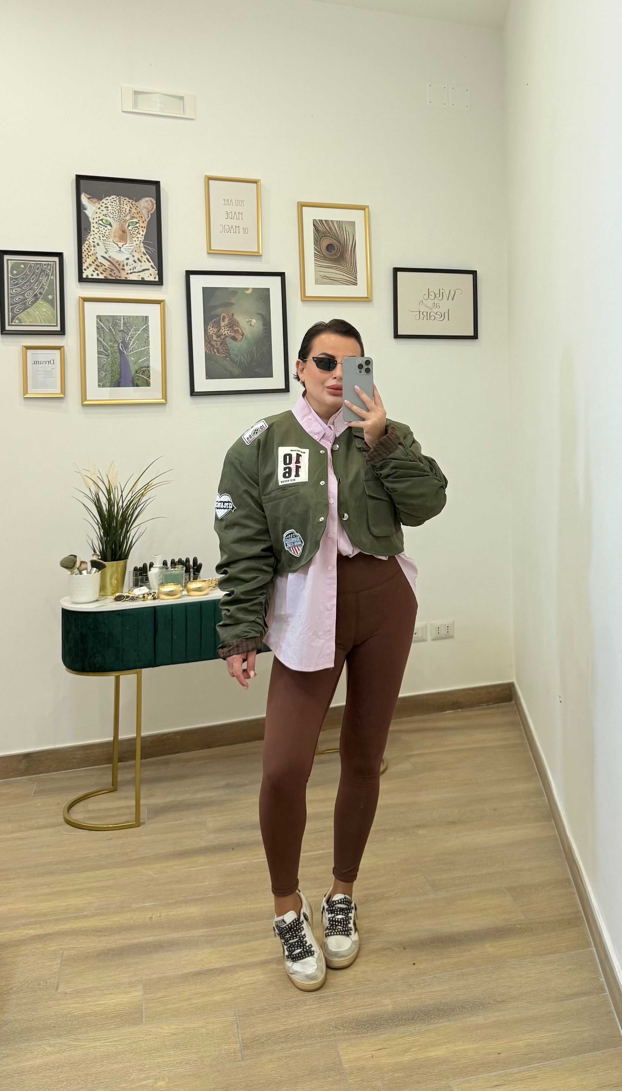 Leggings Push Up marrone