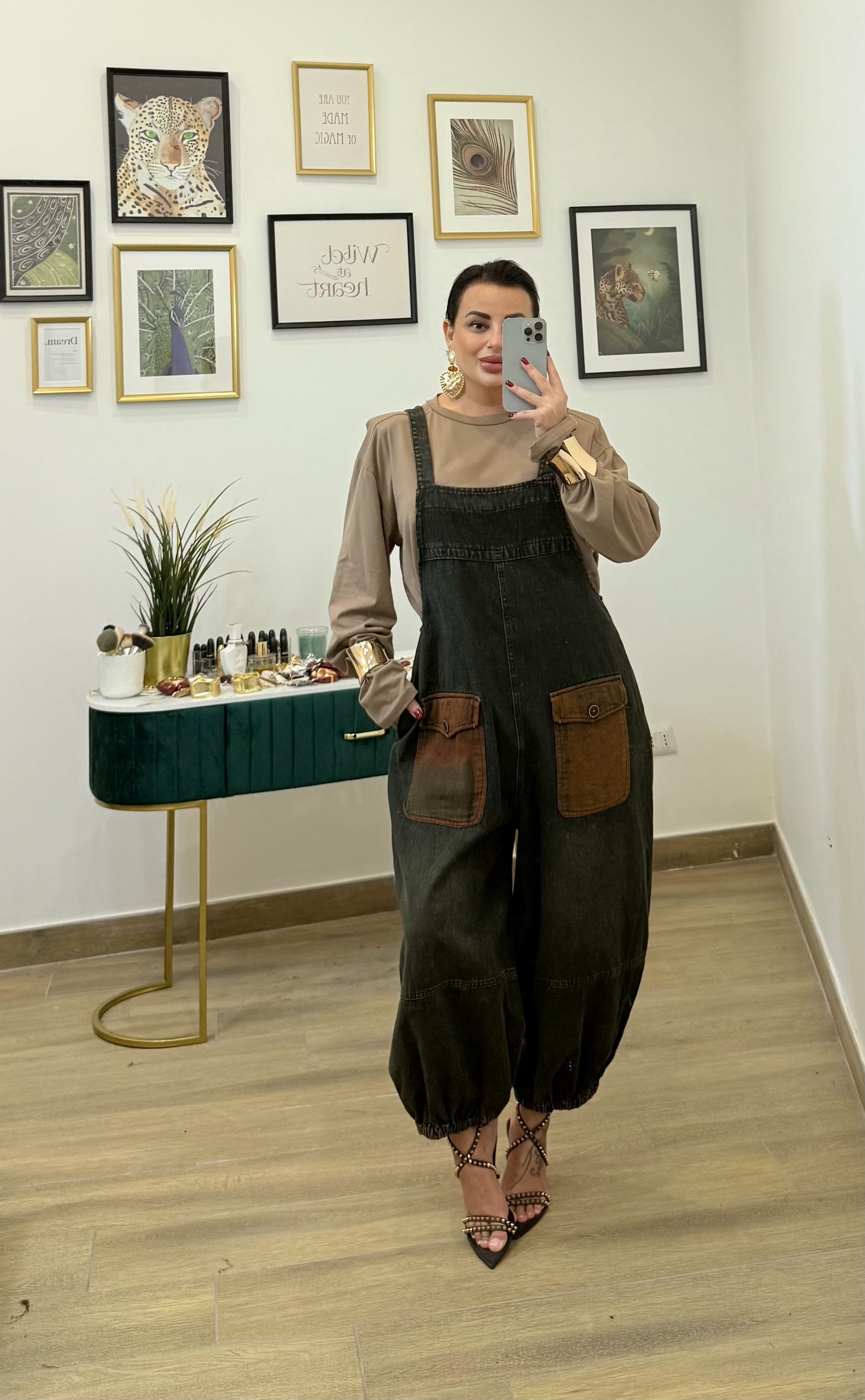 Salopette Denim tasche