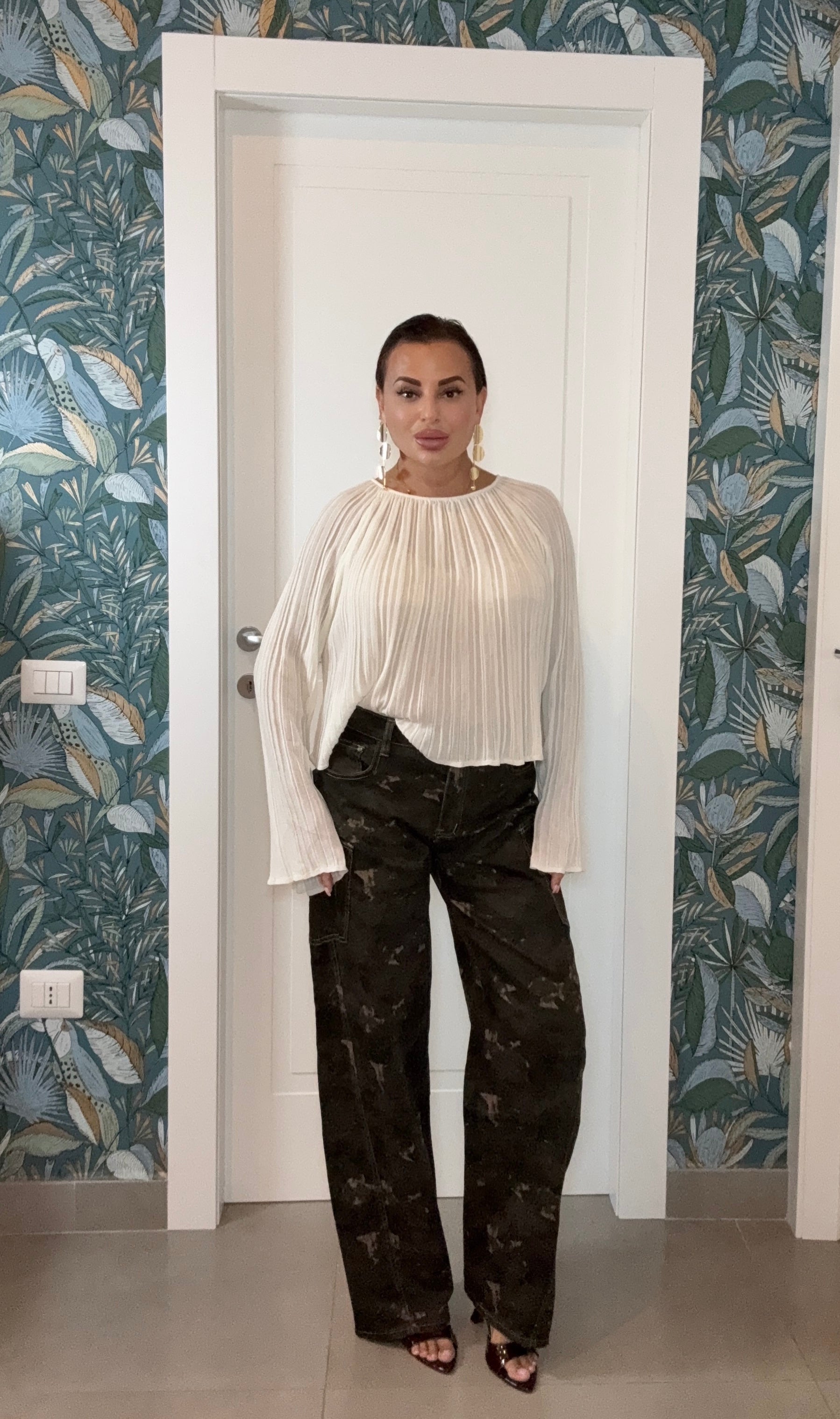 Maglia ventaglio burro