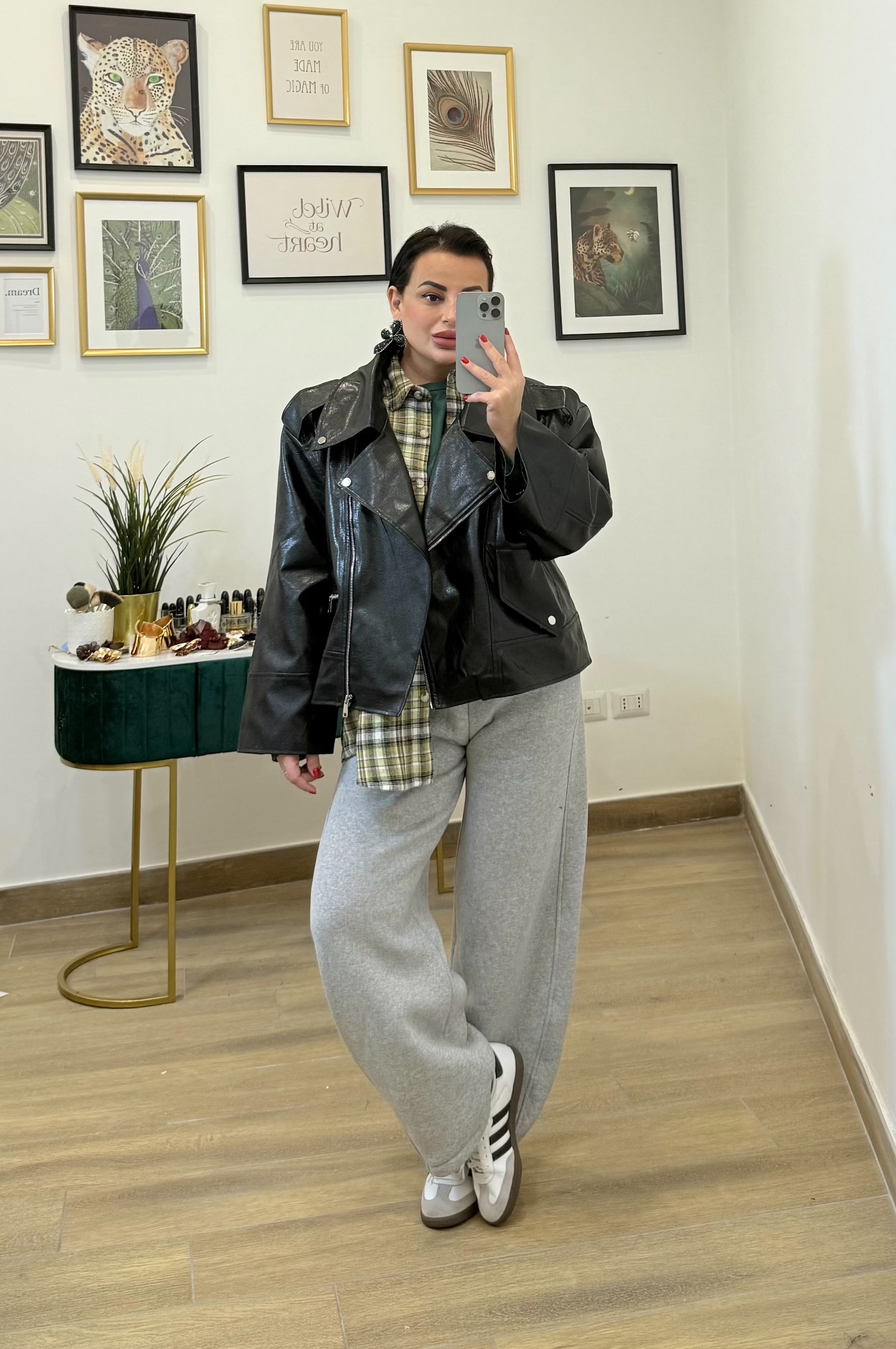 Chiodo over eco pelle black