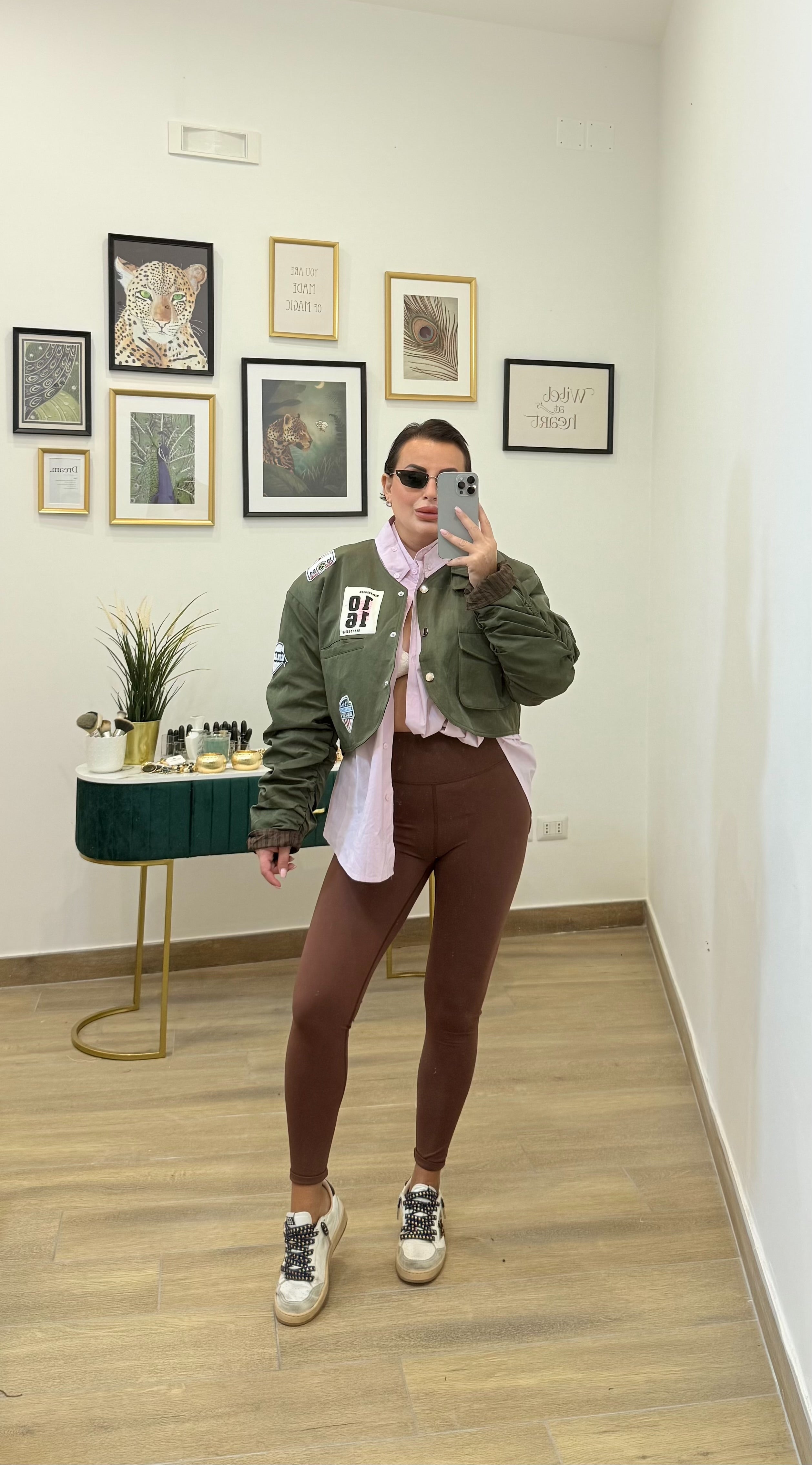 Leggings Push Up marrone