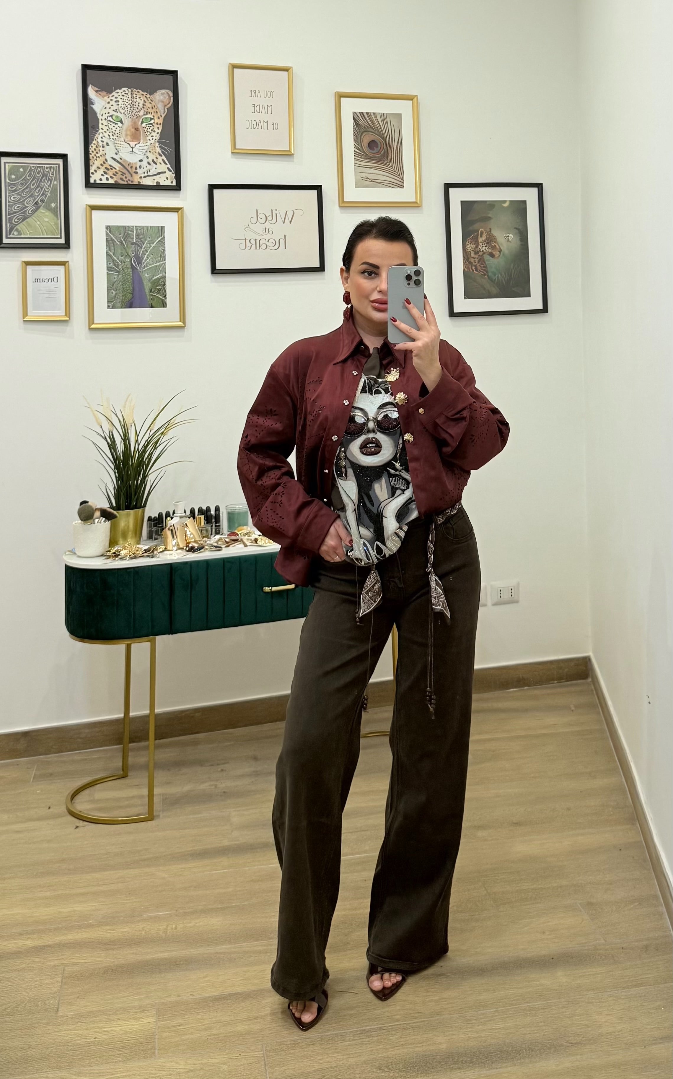 Camicia eco camoscio bordo’