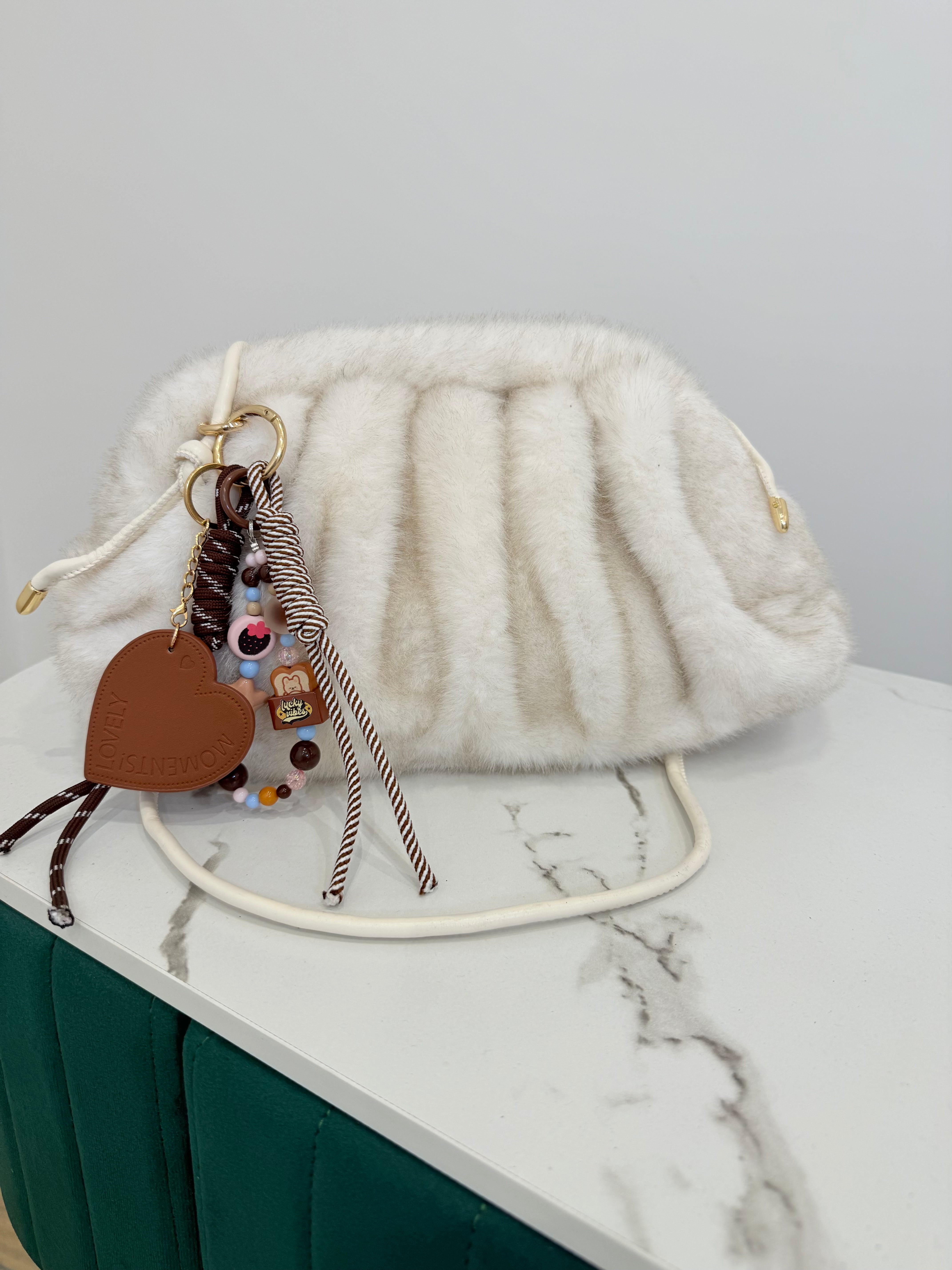 Borsa pelliccia eco fur burro