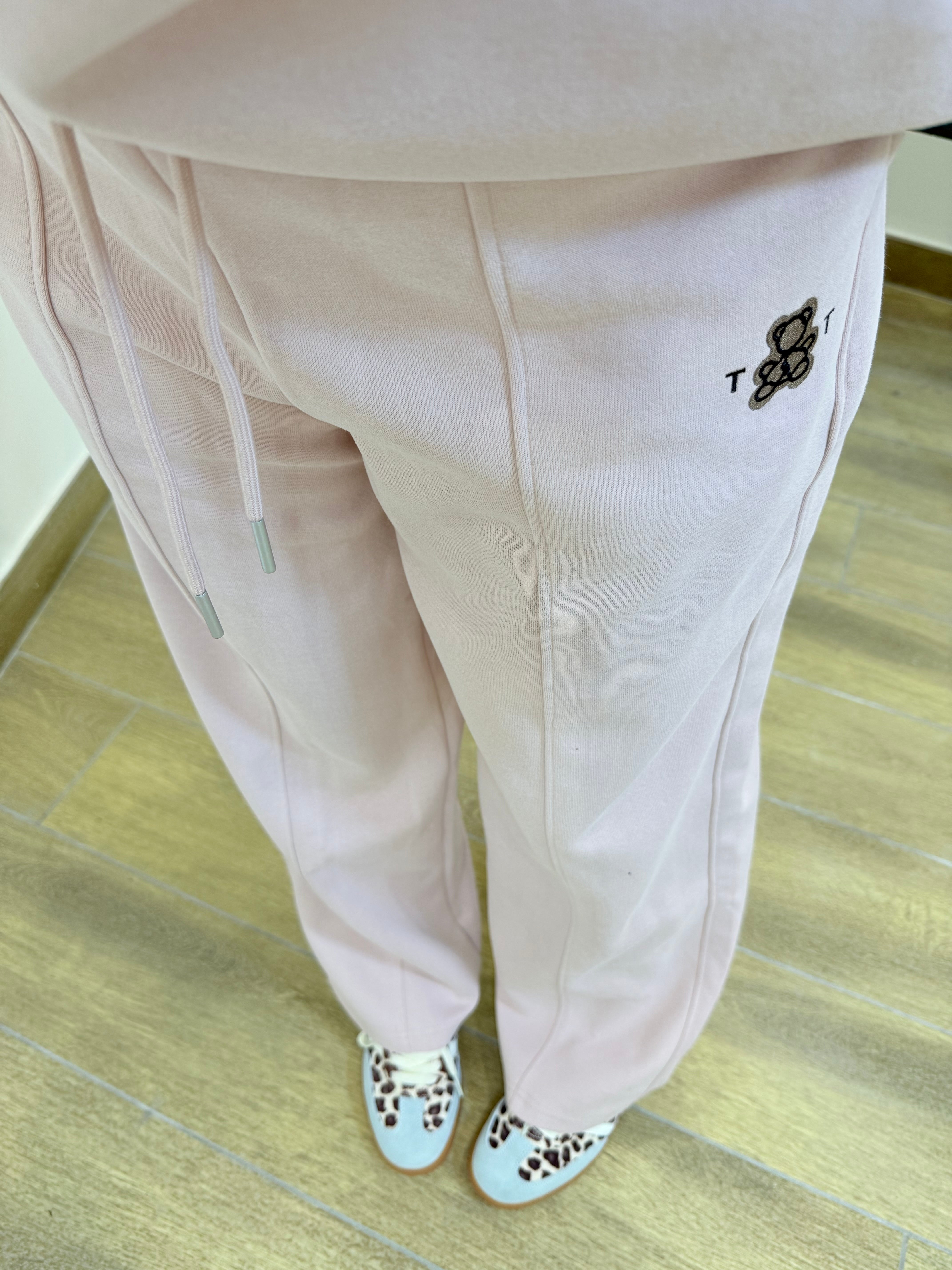 Coordinato tuta Teddy rosa