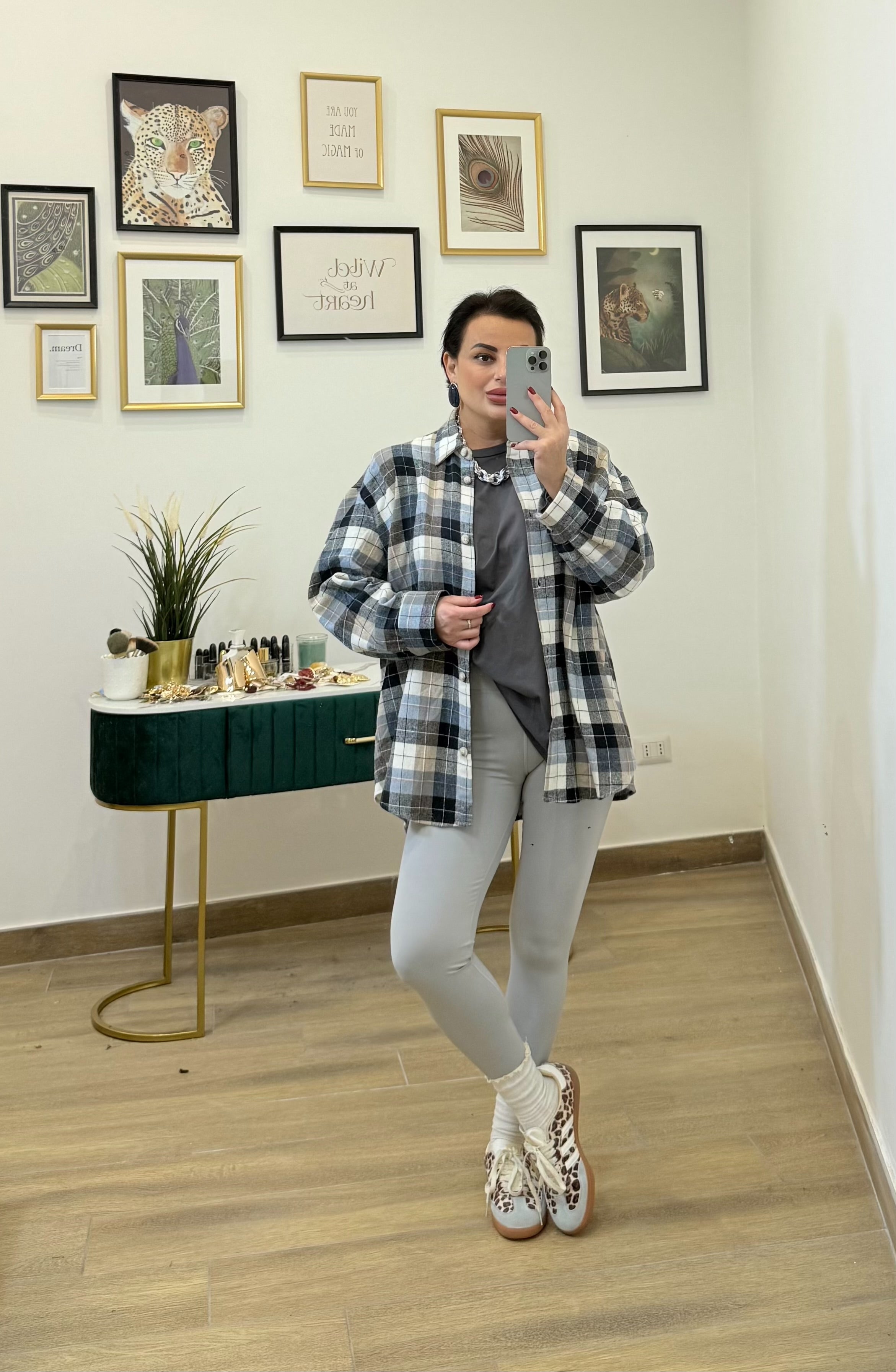 Camicia flanella quadri Grey