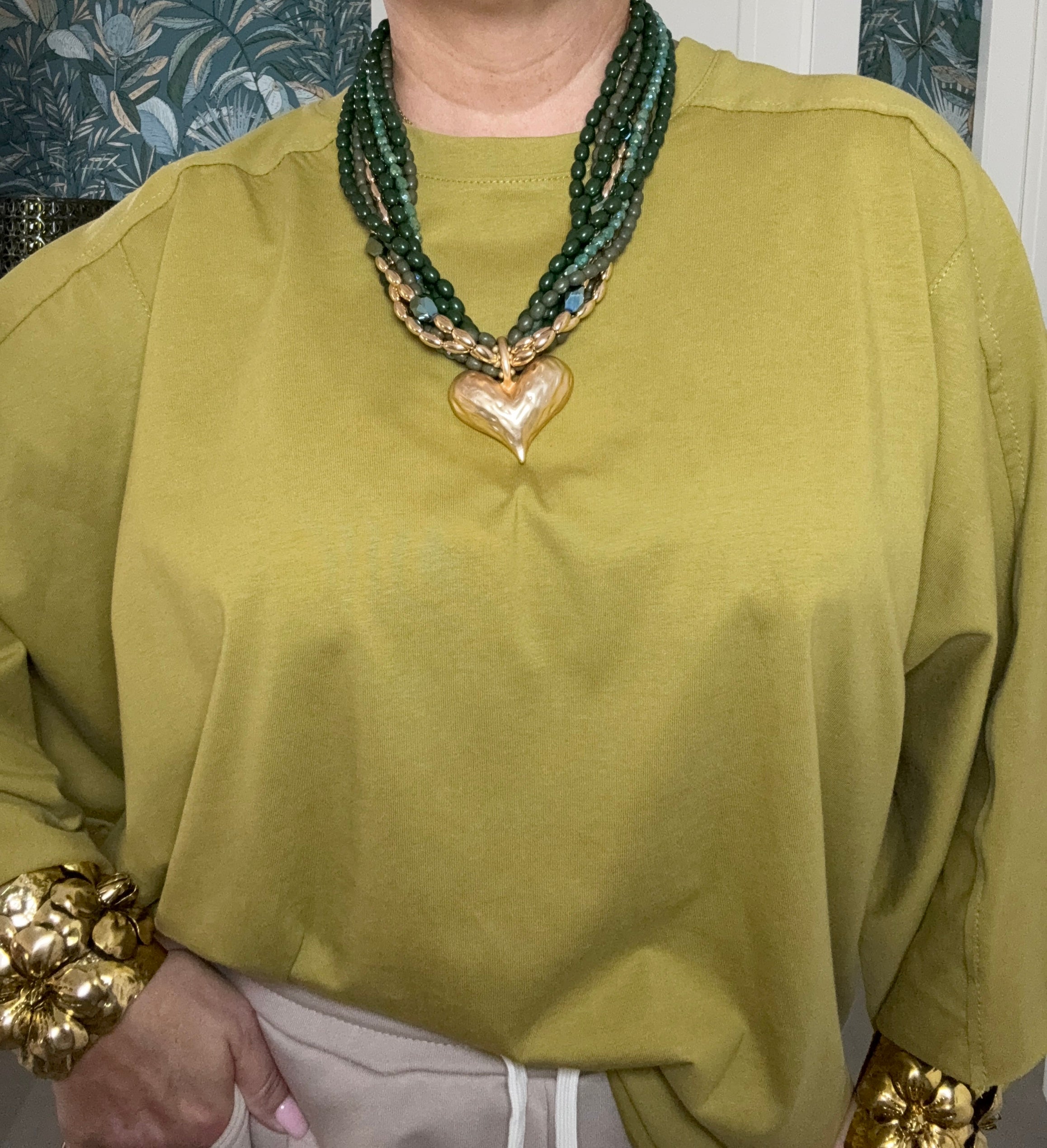 collana multi fili Green