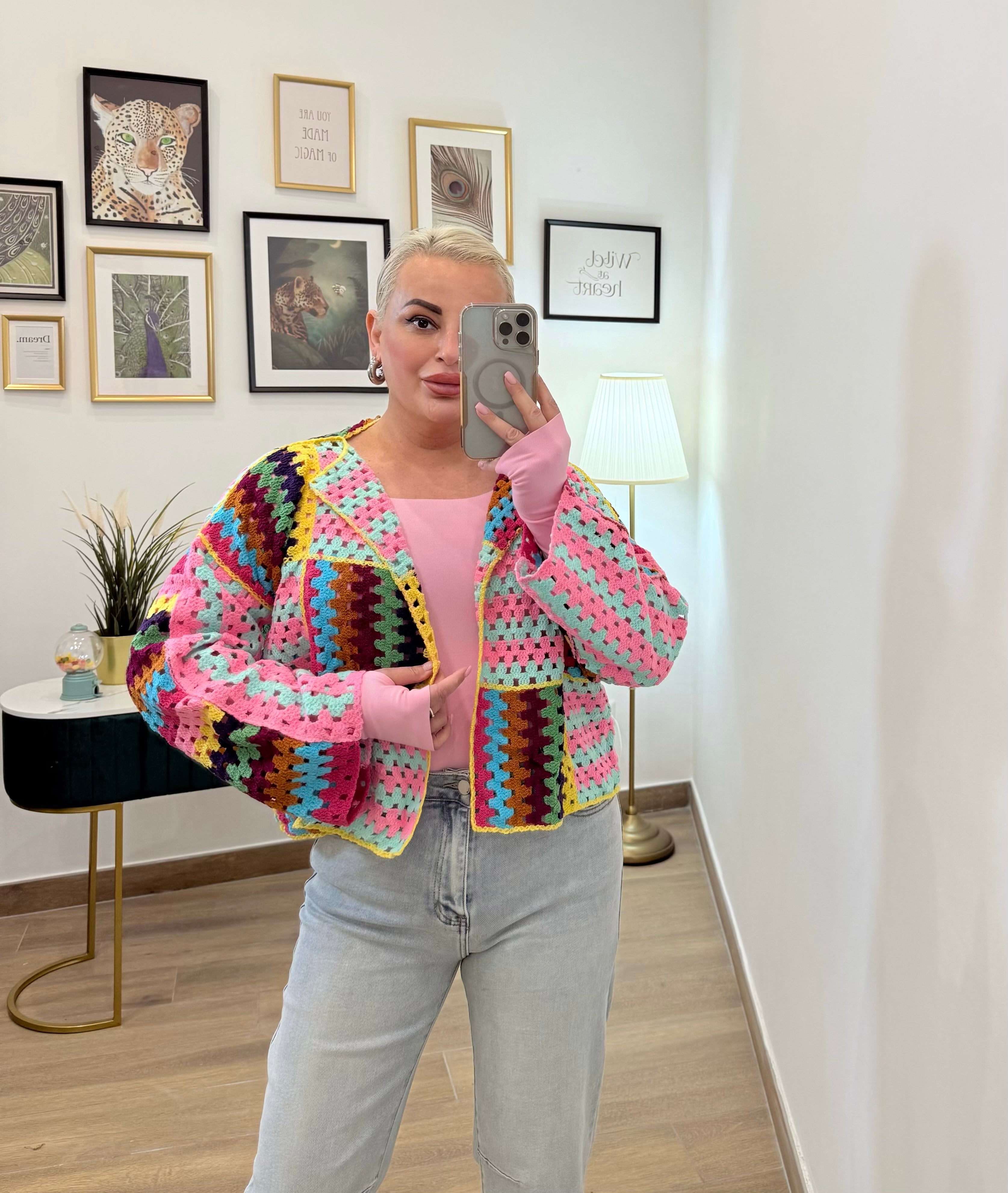 Cardigan Crochet Multicolor
