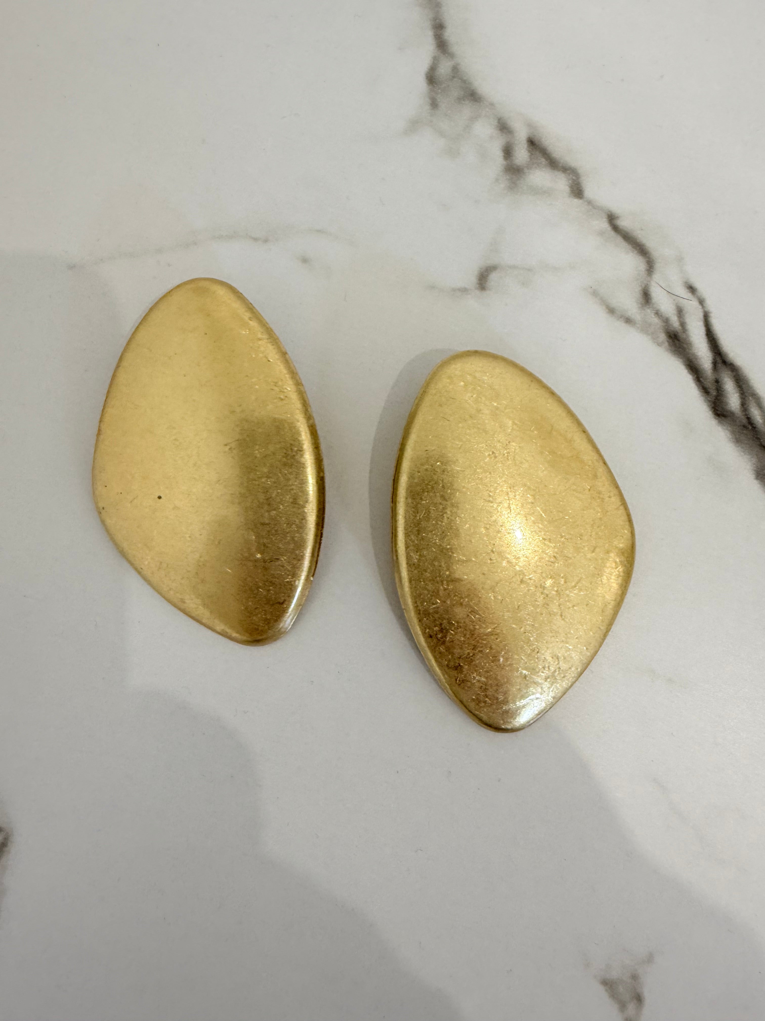 Maxi Orecchino Piatto Gold