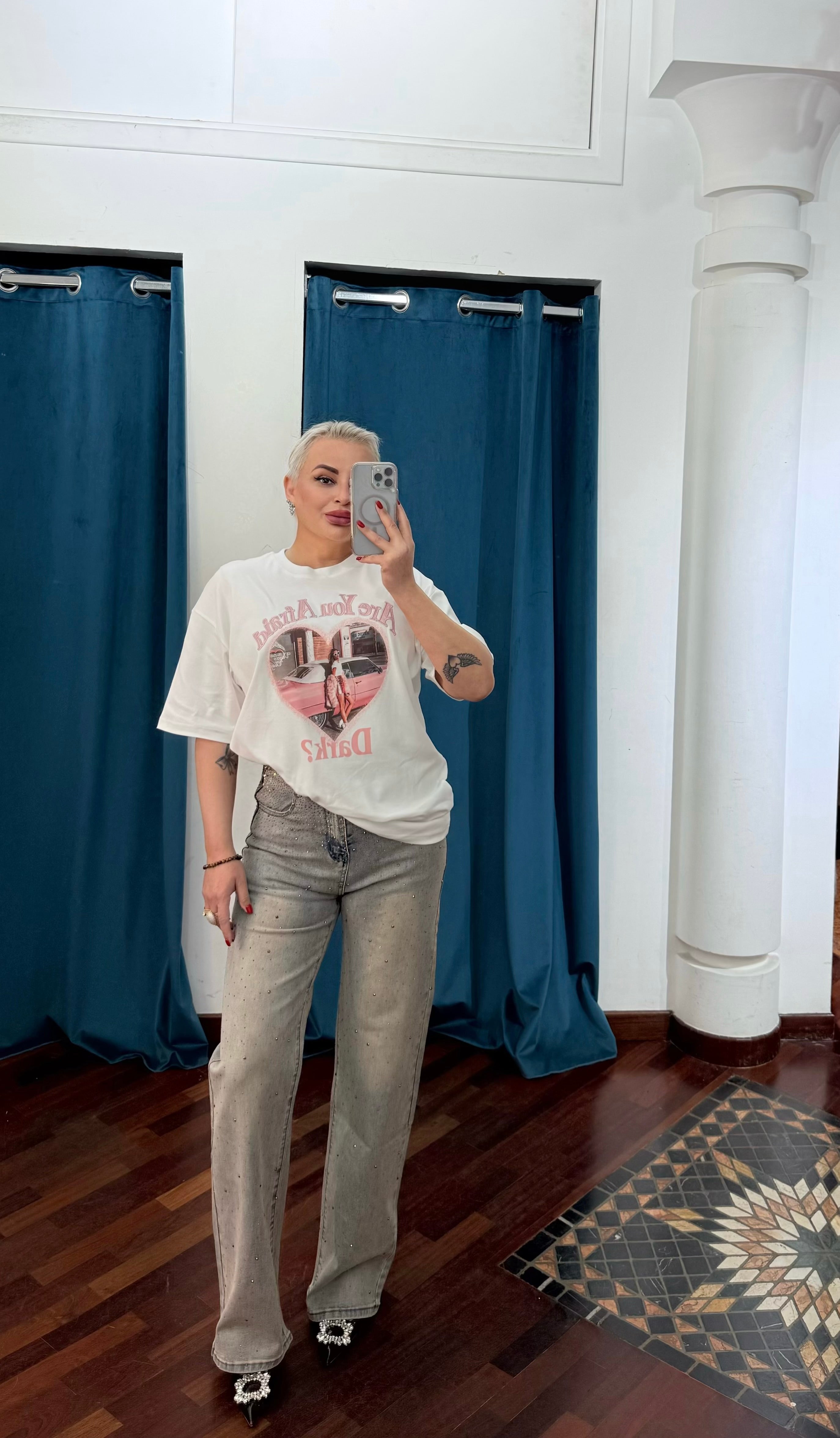 Shirt Over Pink Lady