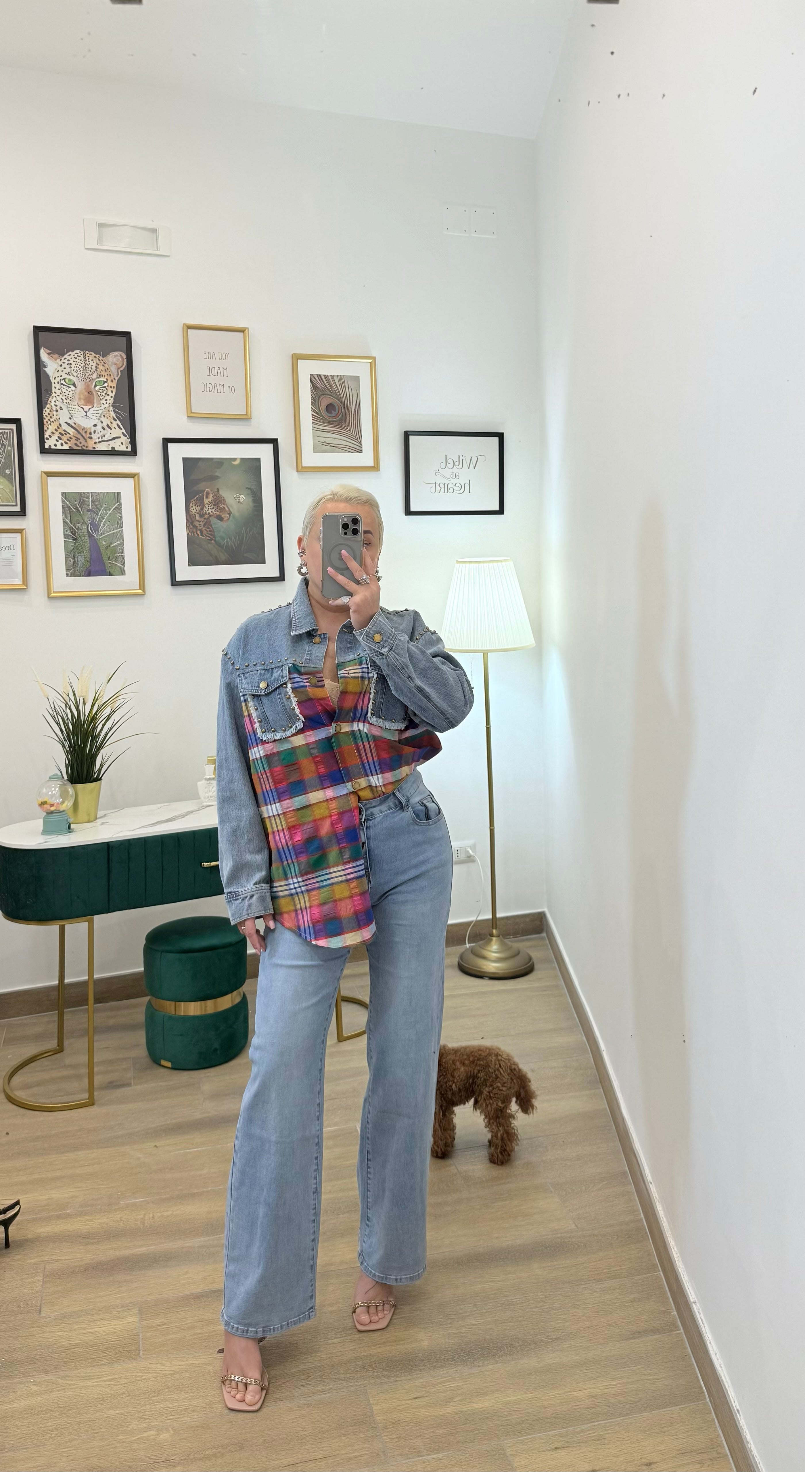 Camicia Denim Arcobaleno