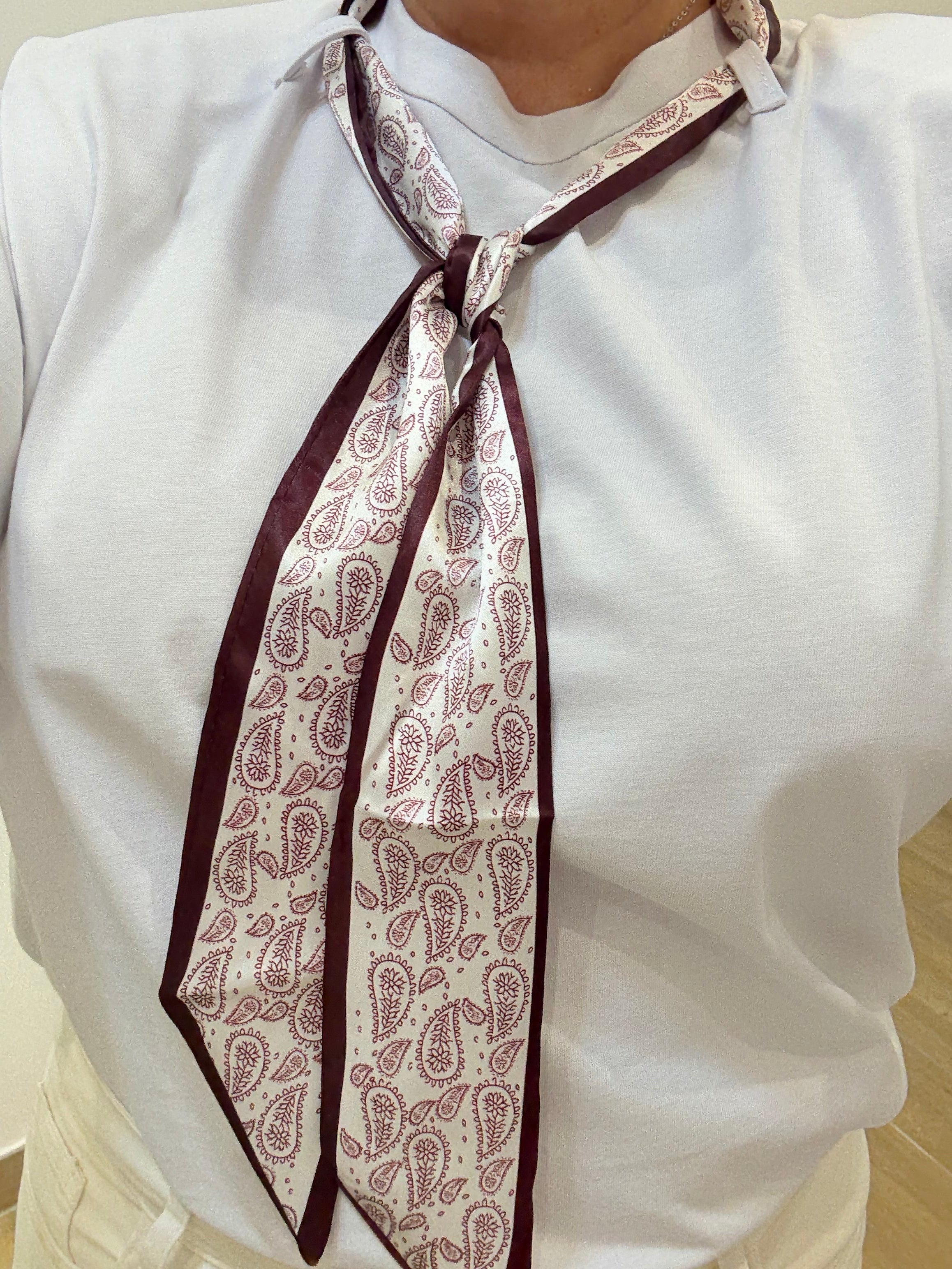 Shirt spalline foulard bordeaux
