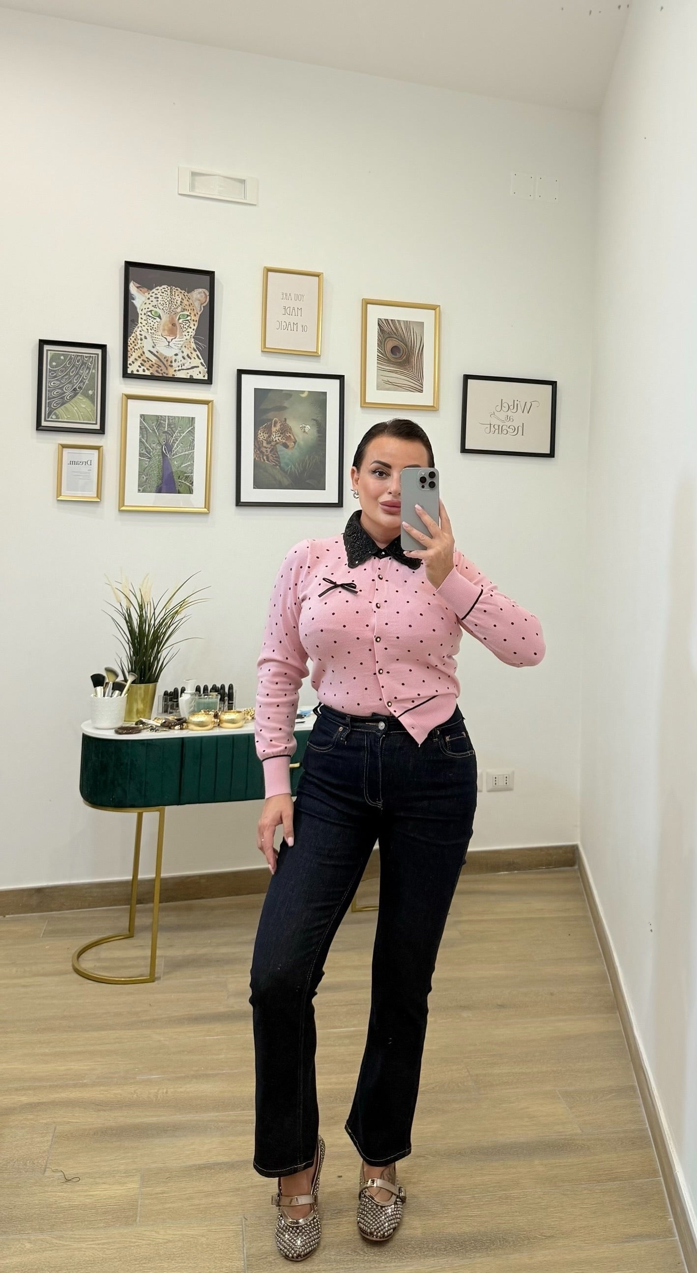 Maglia pois Pink