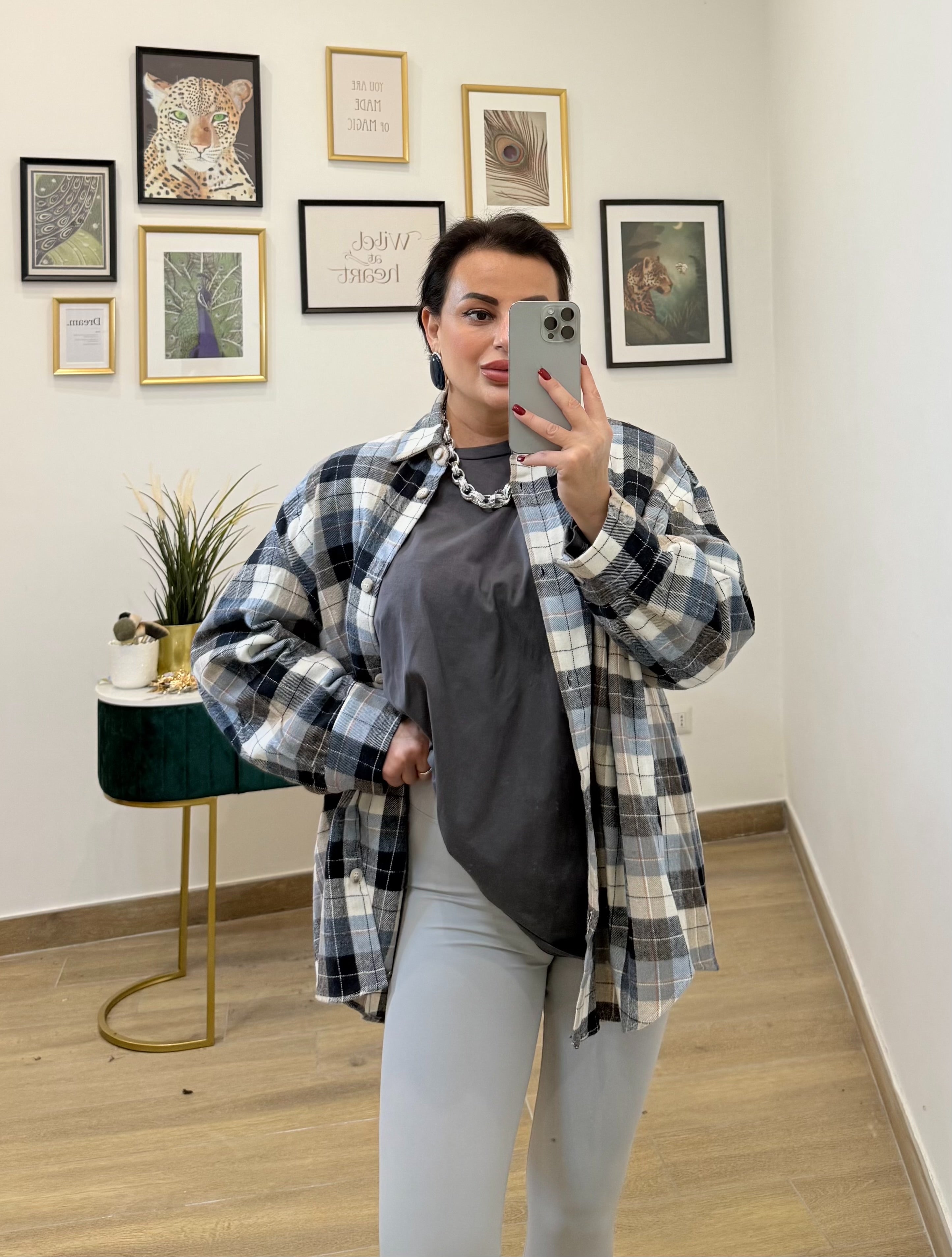 Camicia flanella quadri Grey