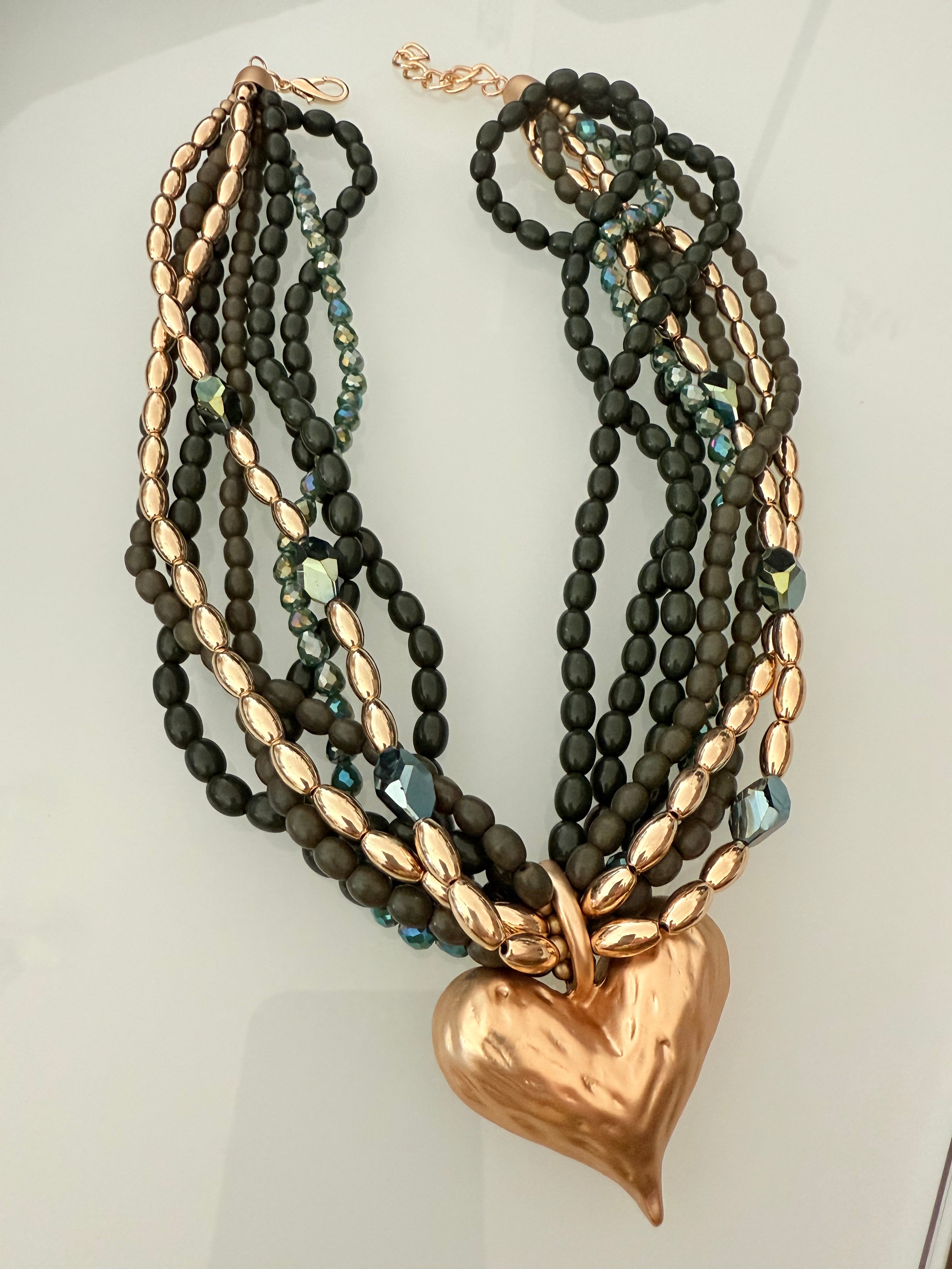 collana multi fili Green