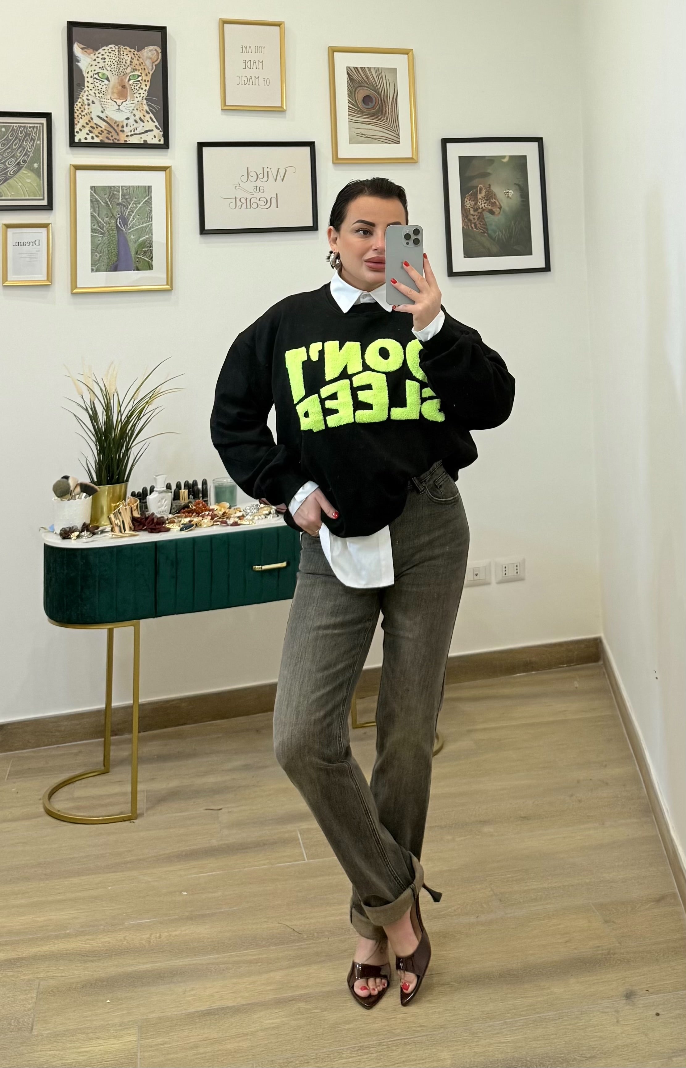 Felpa I Don't Sleep Black