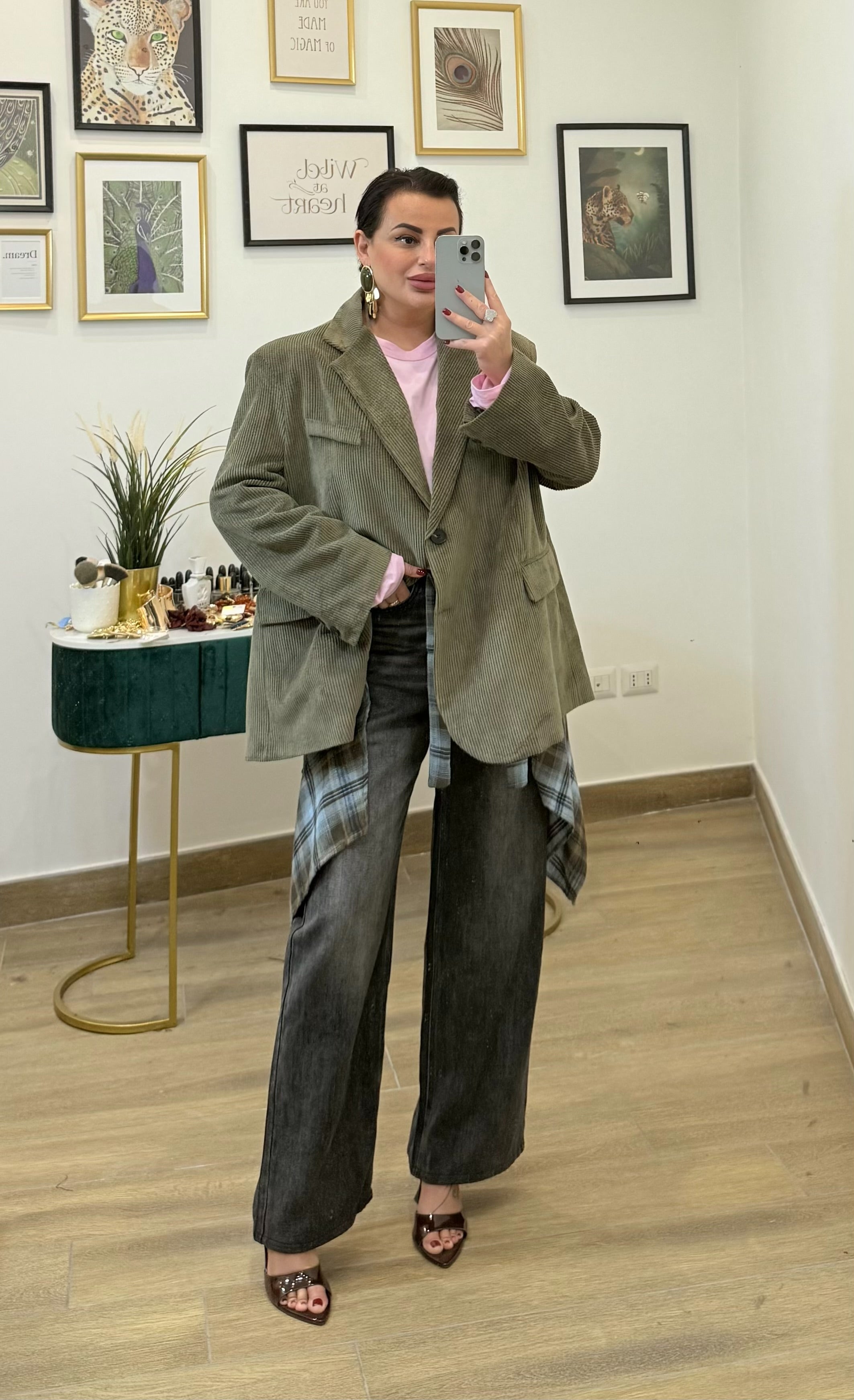 Blazer Costine Verde Olio