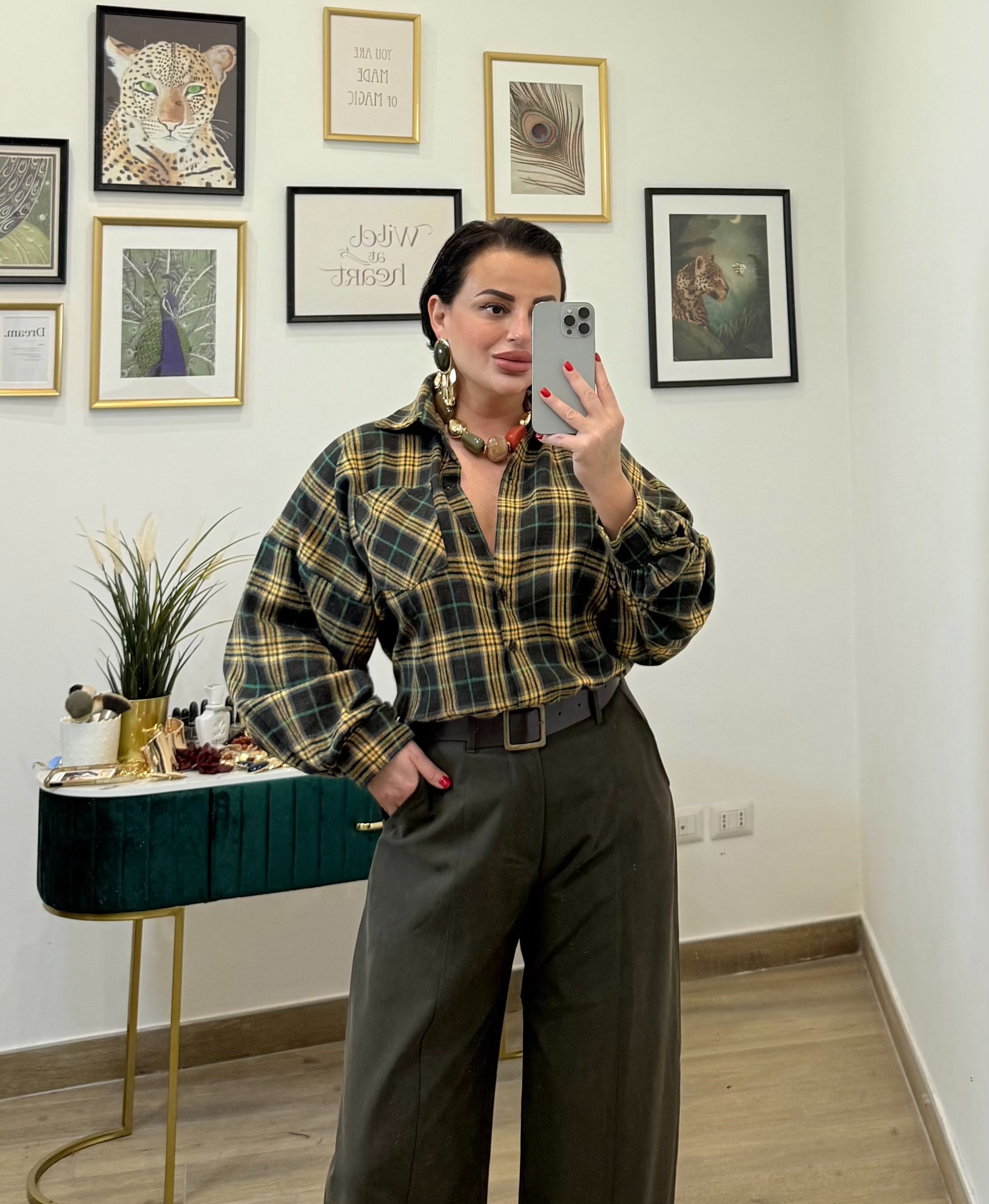 Camicia Quadri Rigo Green