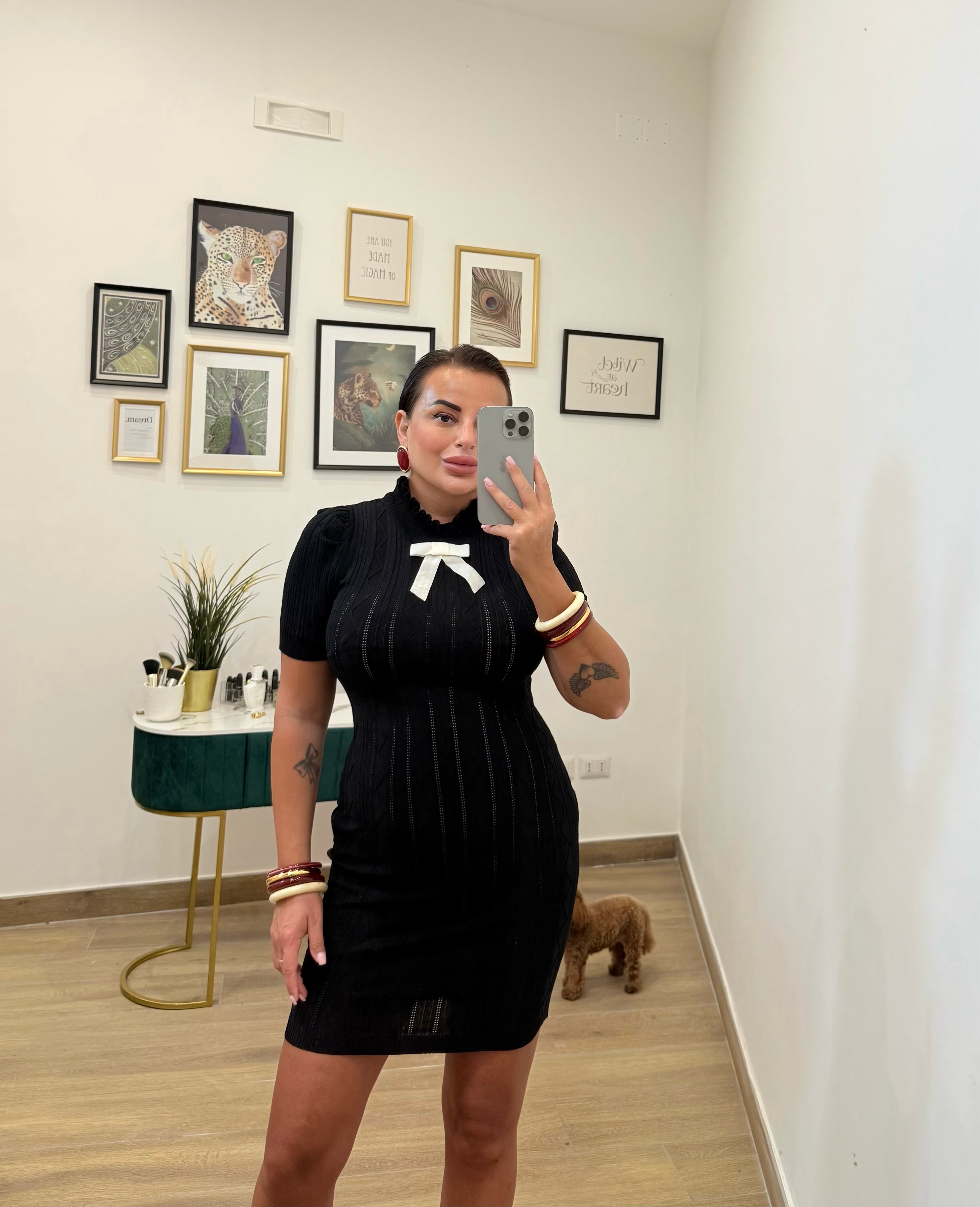 Abito fiocchetto Nero