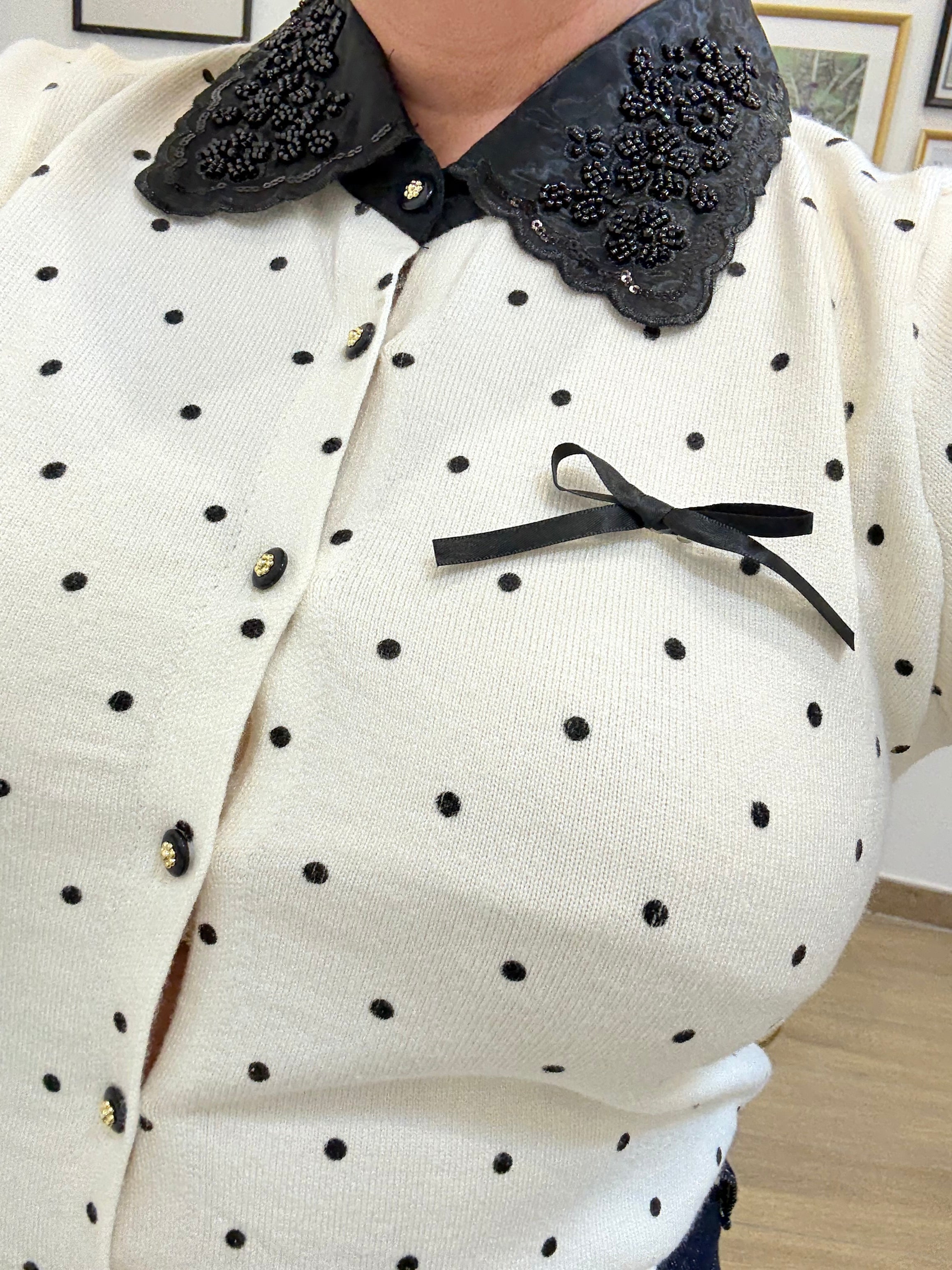 Maglia pois Panna