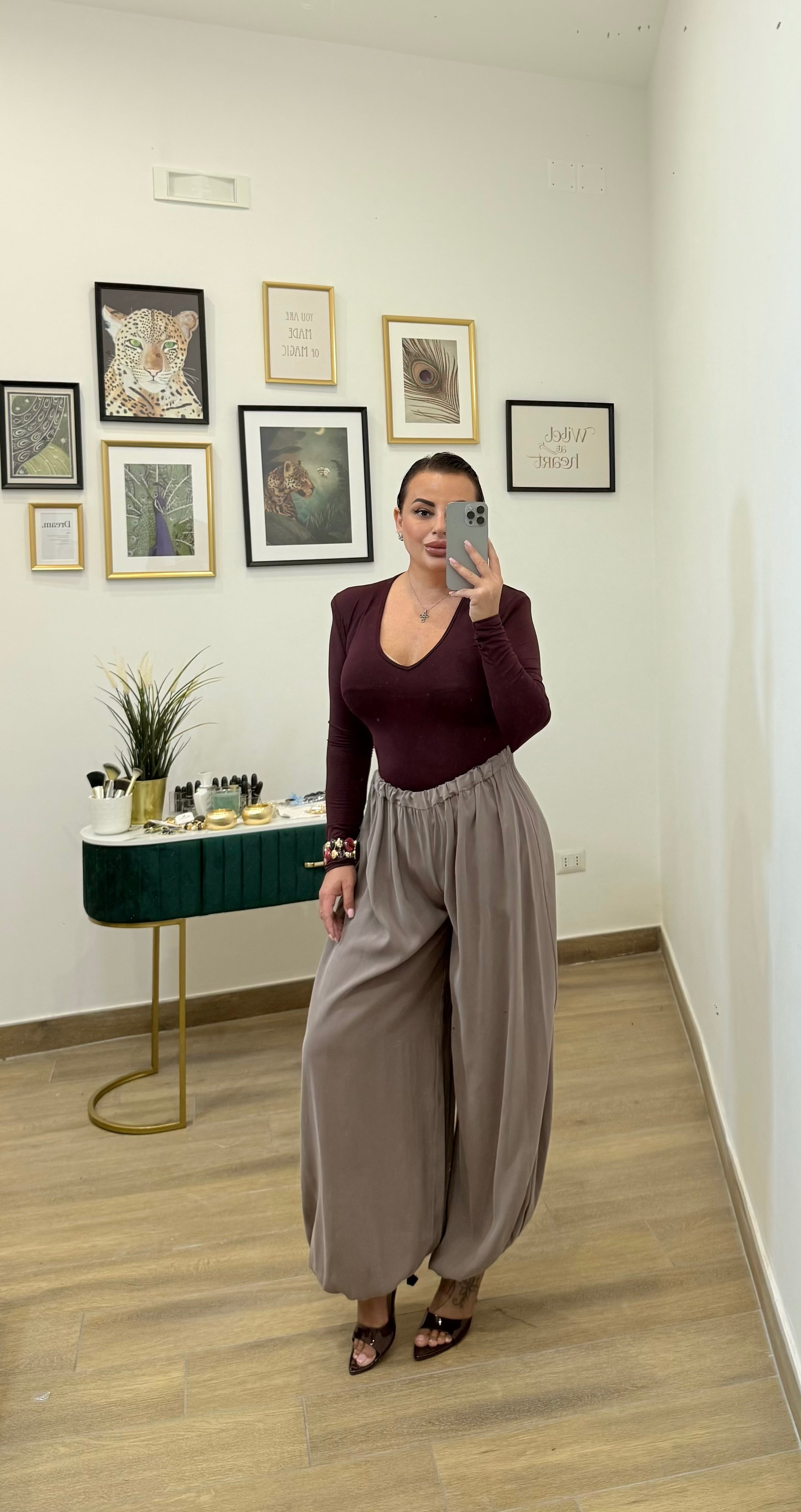Maglia Spalline Lycra Bordeaux