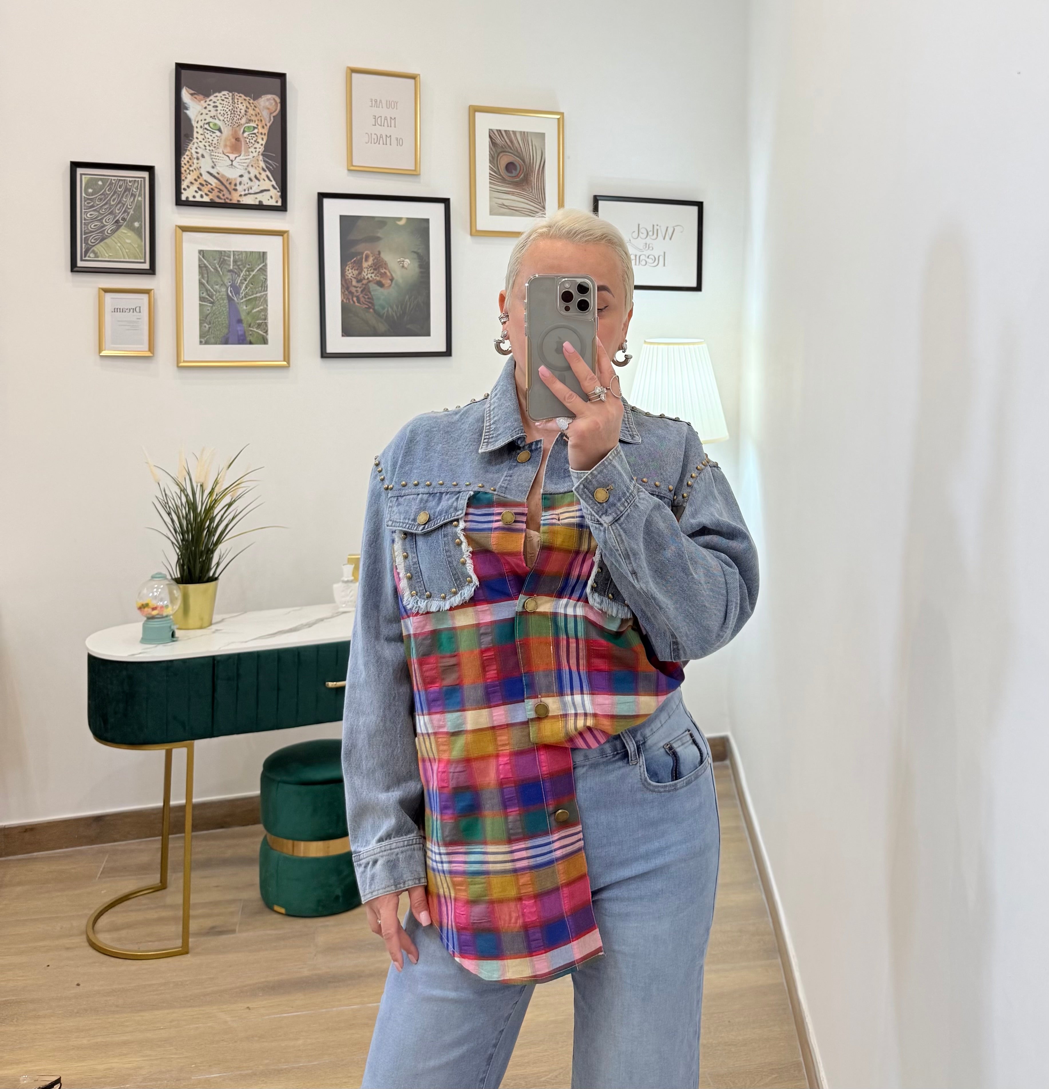 Camicia Denim Arcobaleno