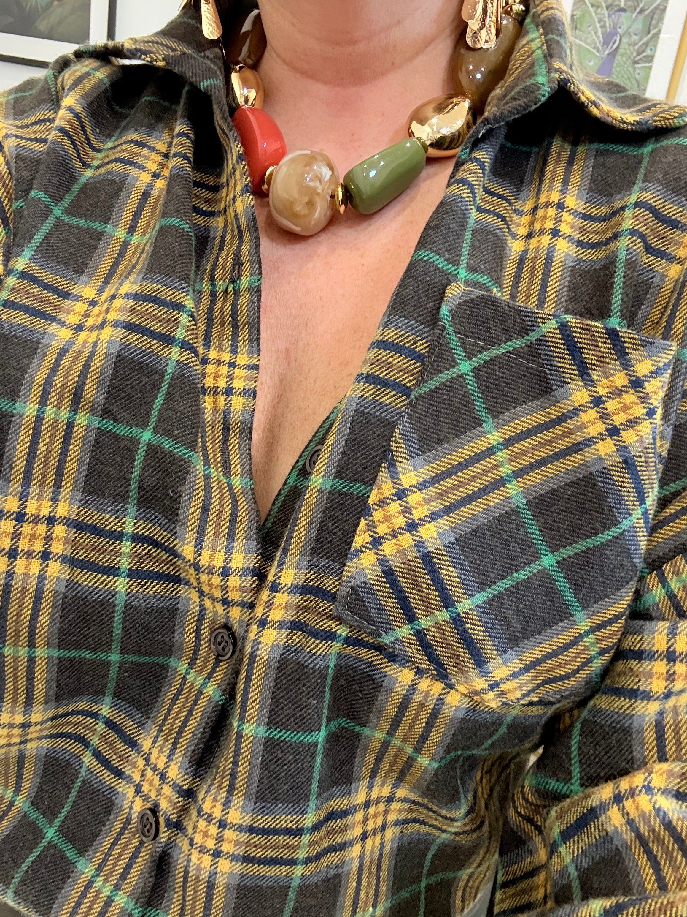 Camicia Quadri Rigo Green