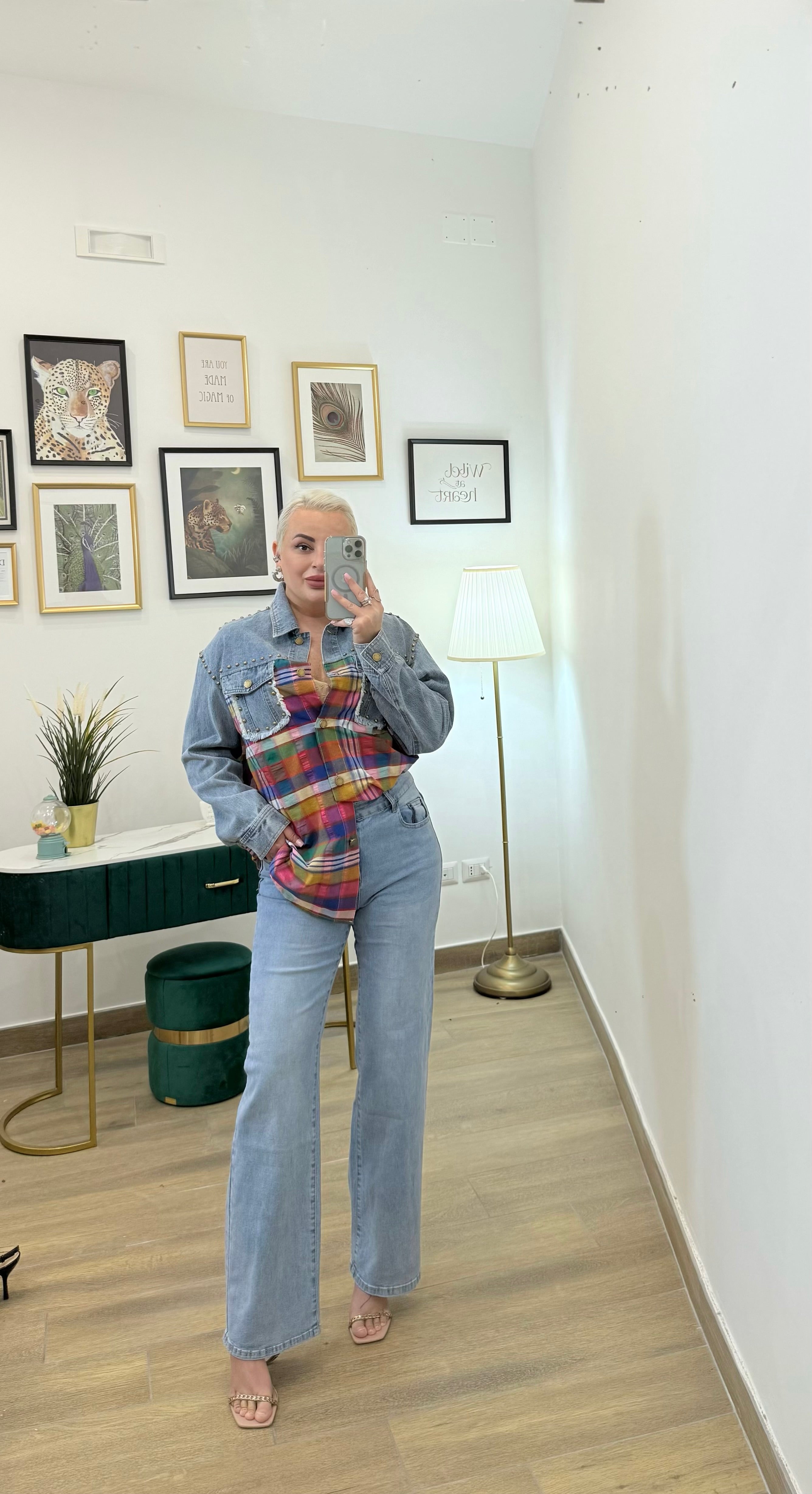 Camicia Denim Arcobaleno
