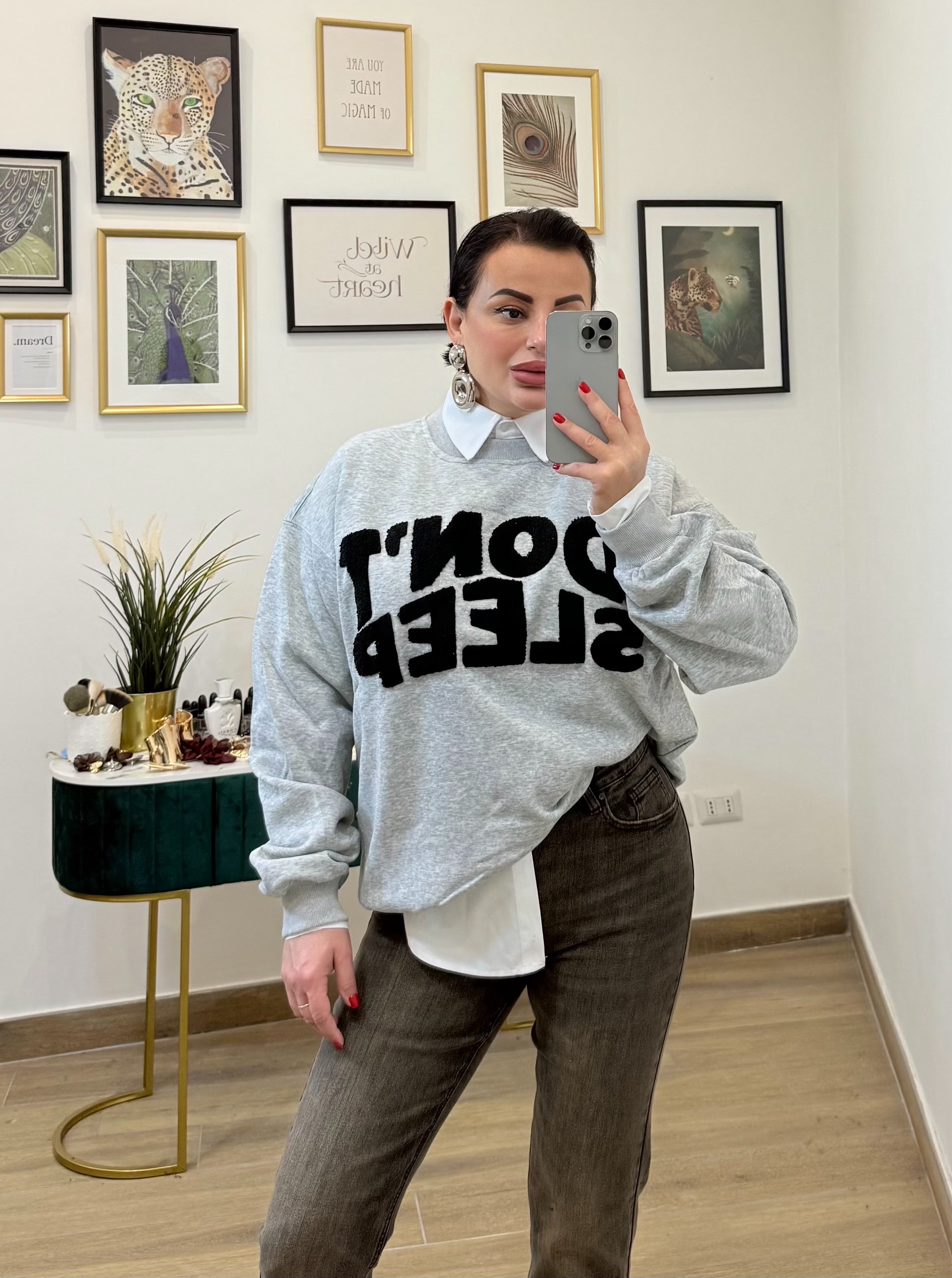 Felpa I Don't Sleep Greyh lo