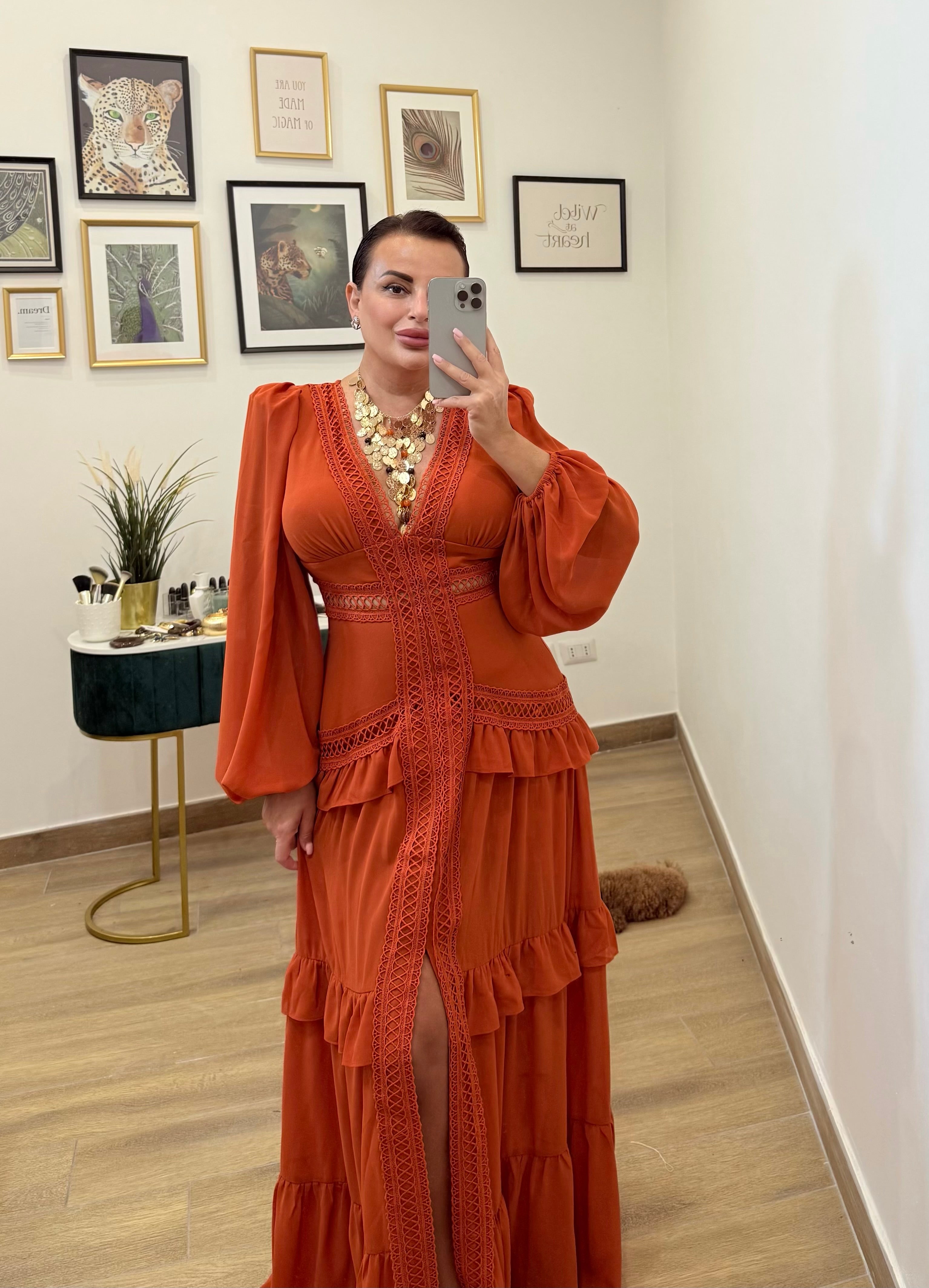Abito Lungo Francy Orange