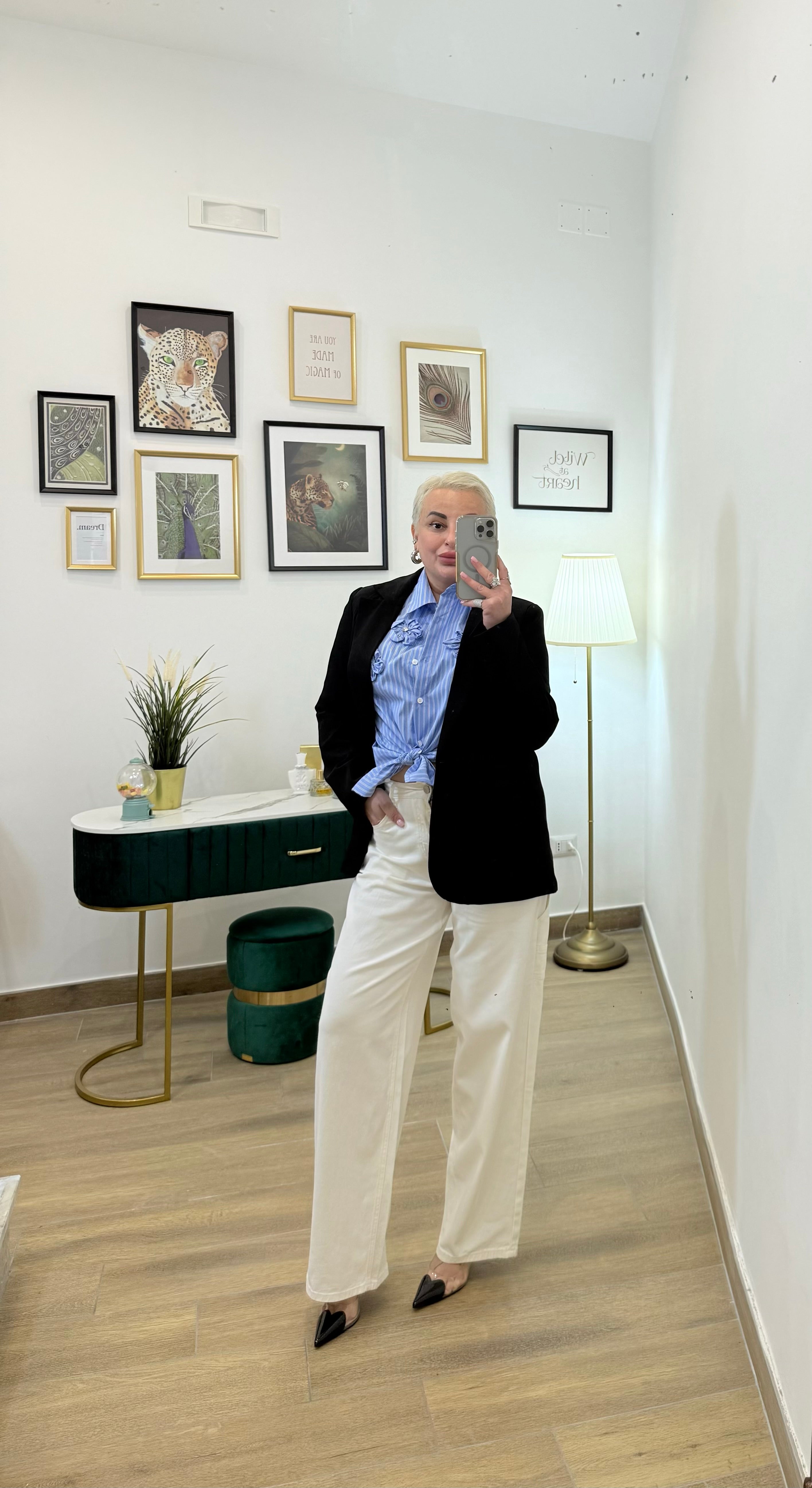 Camicia Righe e Fiori