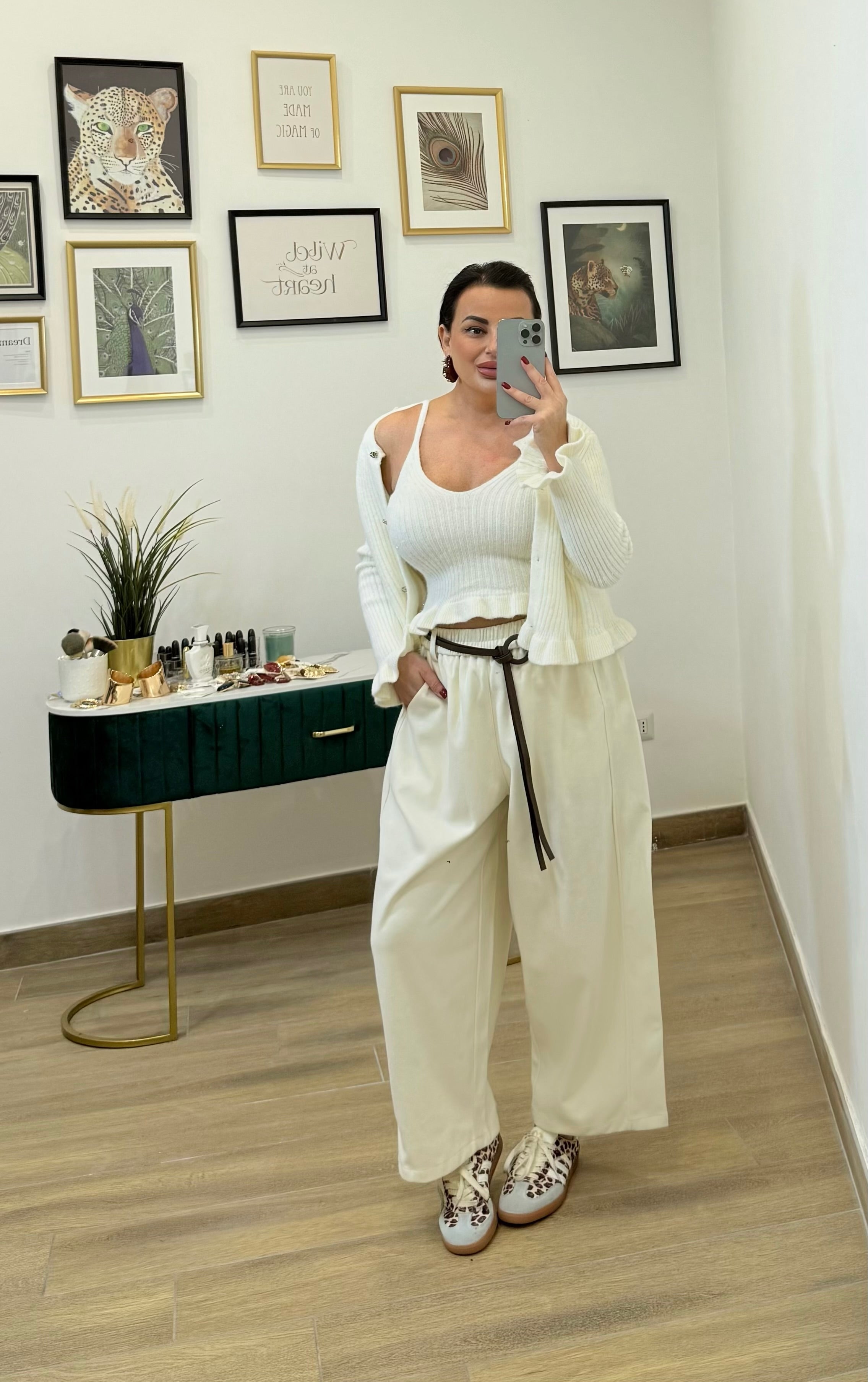 twin set lurex panna