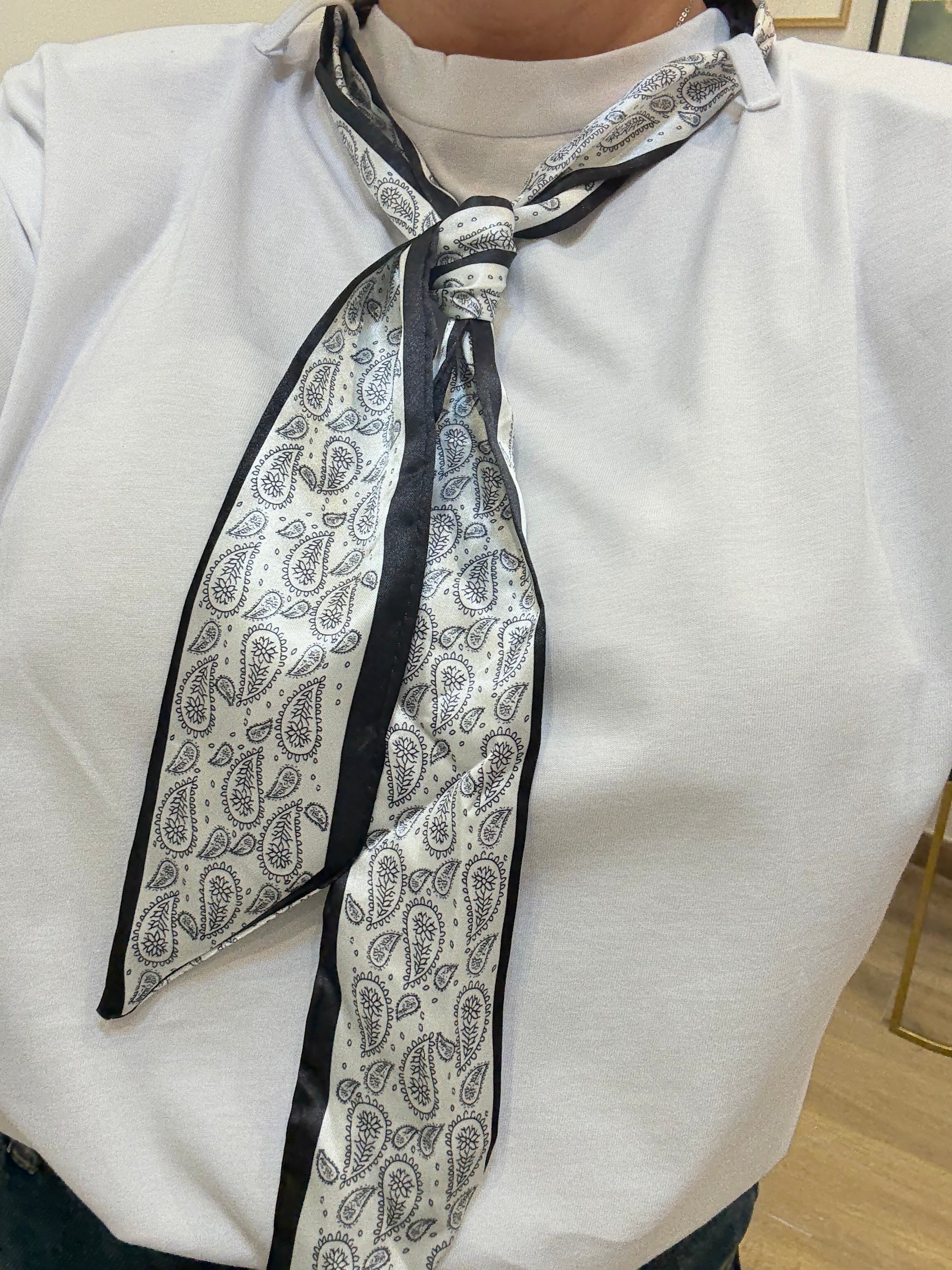 Shirt spalline foulard black