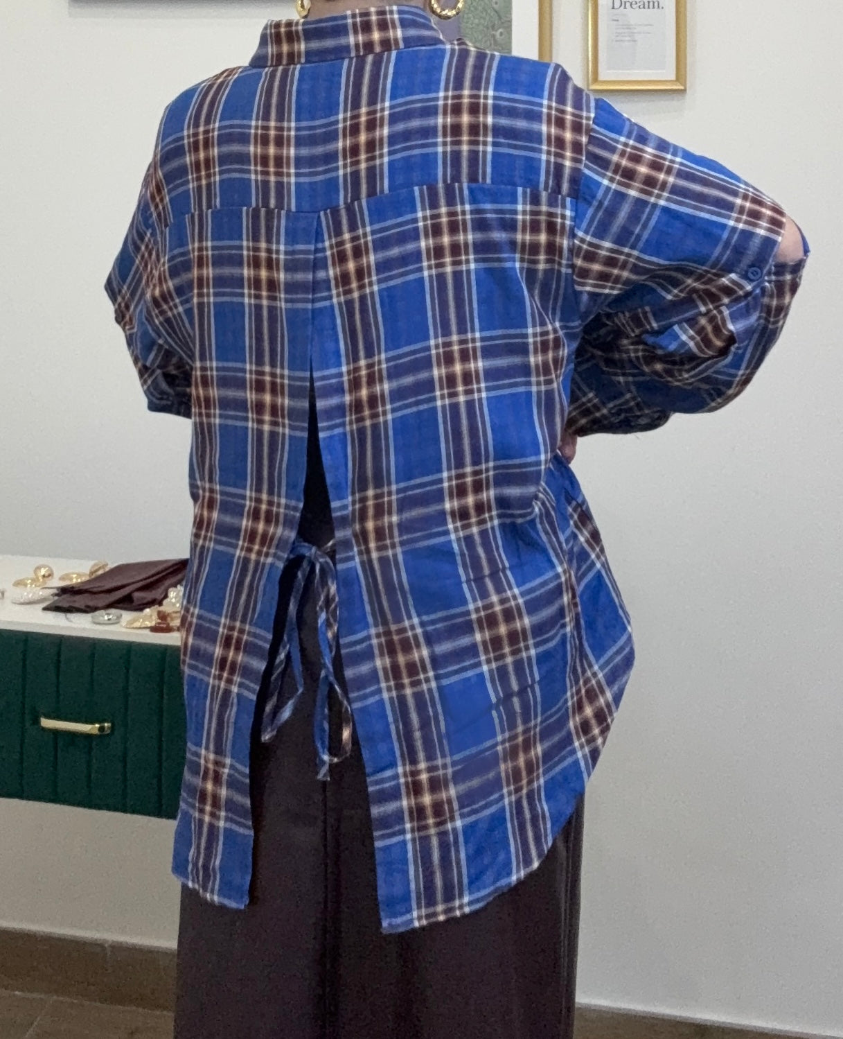 Camicia Manicotti Blu