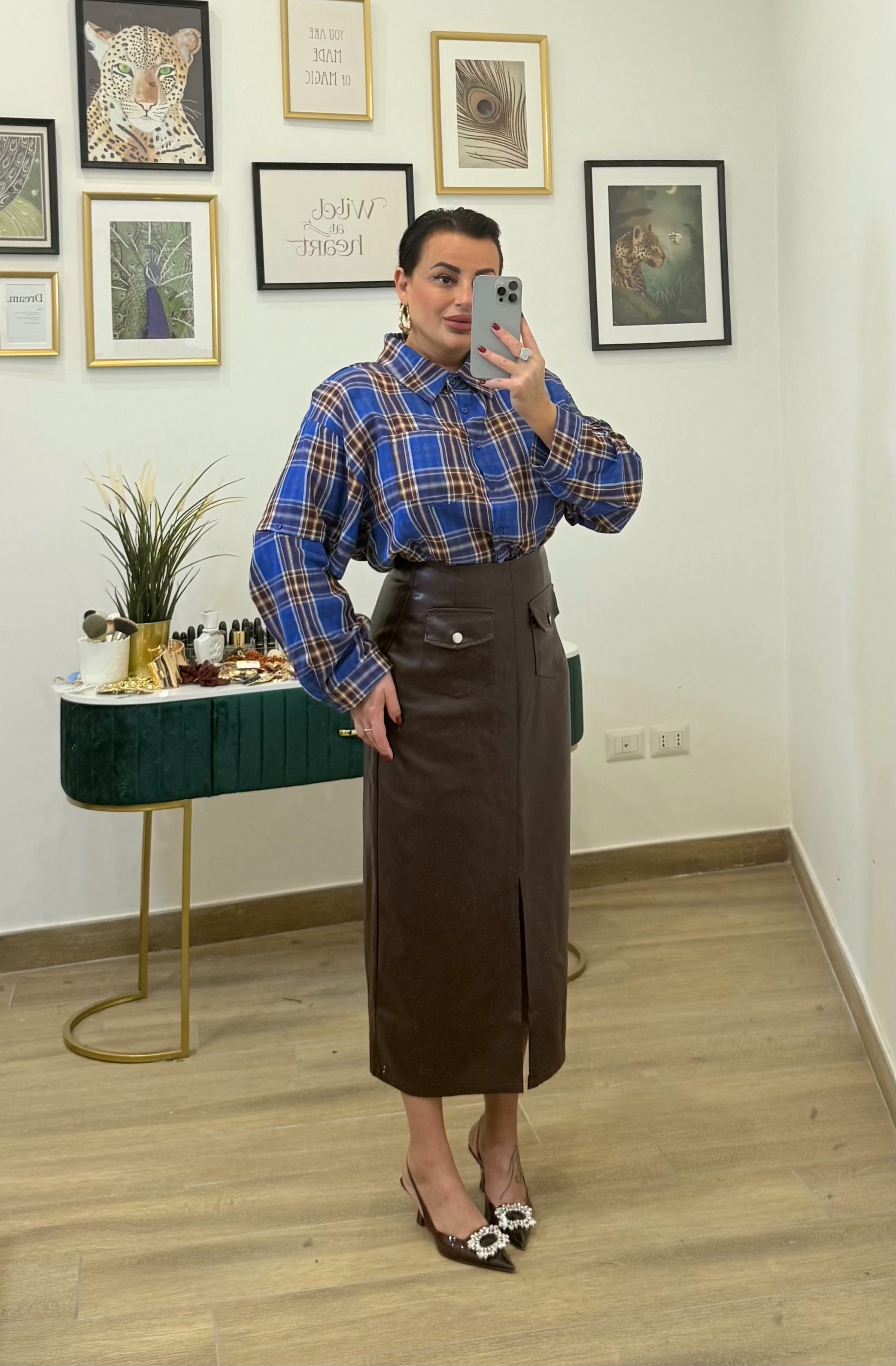 Longuette Ecopelle Borgogna