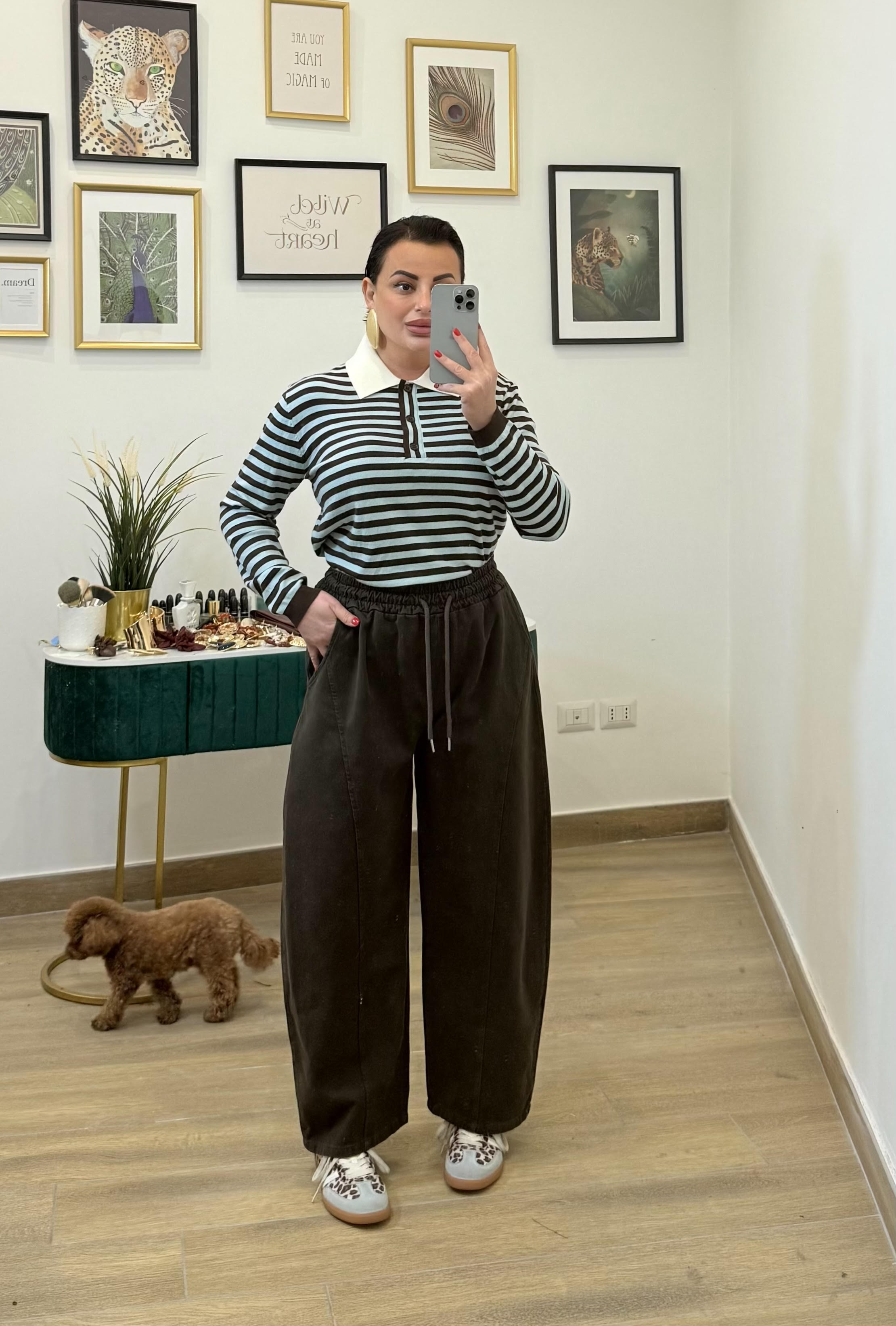 Pantalone Denim Brown